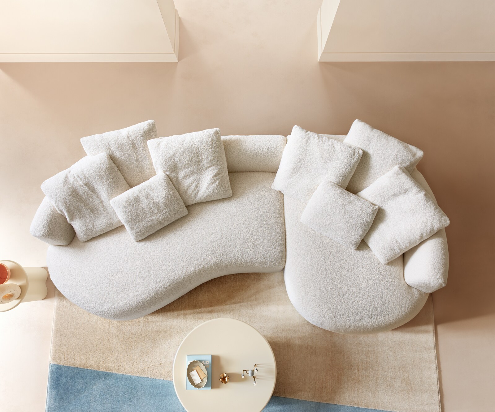 Big-Sofa Edina 330x170 cm Teddystoff Beige 5