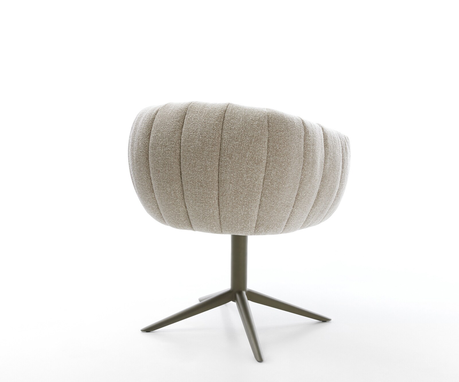 Drehstuhl Jada-Flex Webstoff Soft Beige Fußkreuz Effektfinish Titan 360° drehbar Wippfunktion Taschenfederkern 5