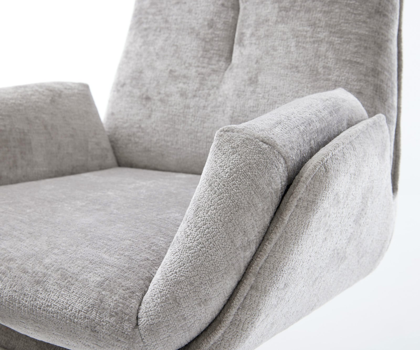 Esszimmerstuhl Clea-Flex Chenille Silbergrau 4-Fuß konisch Edelstahl 3 Esszimmerstuhl Clea-Flex Chenille Silbergrau 4-Fuß konisch Edelstahl 3