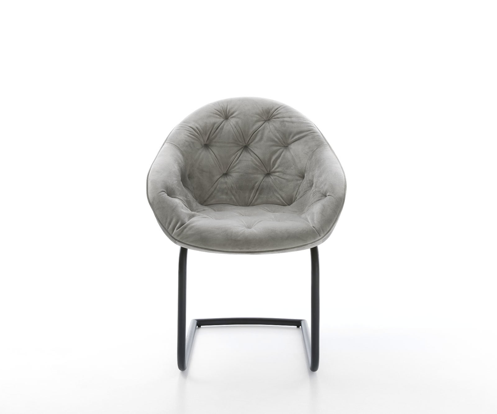 Freischwinger Gaio-Flex Samt Grau Freischwinger rund Schwarz 1 Freischwinger Gaio-Flex Samt Grau Freischwinger rund Schwarz 1