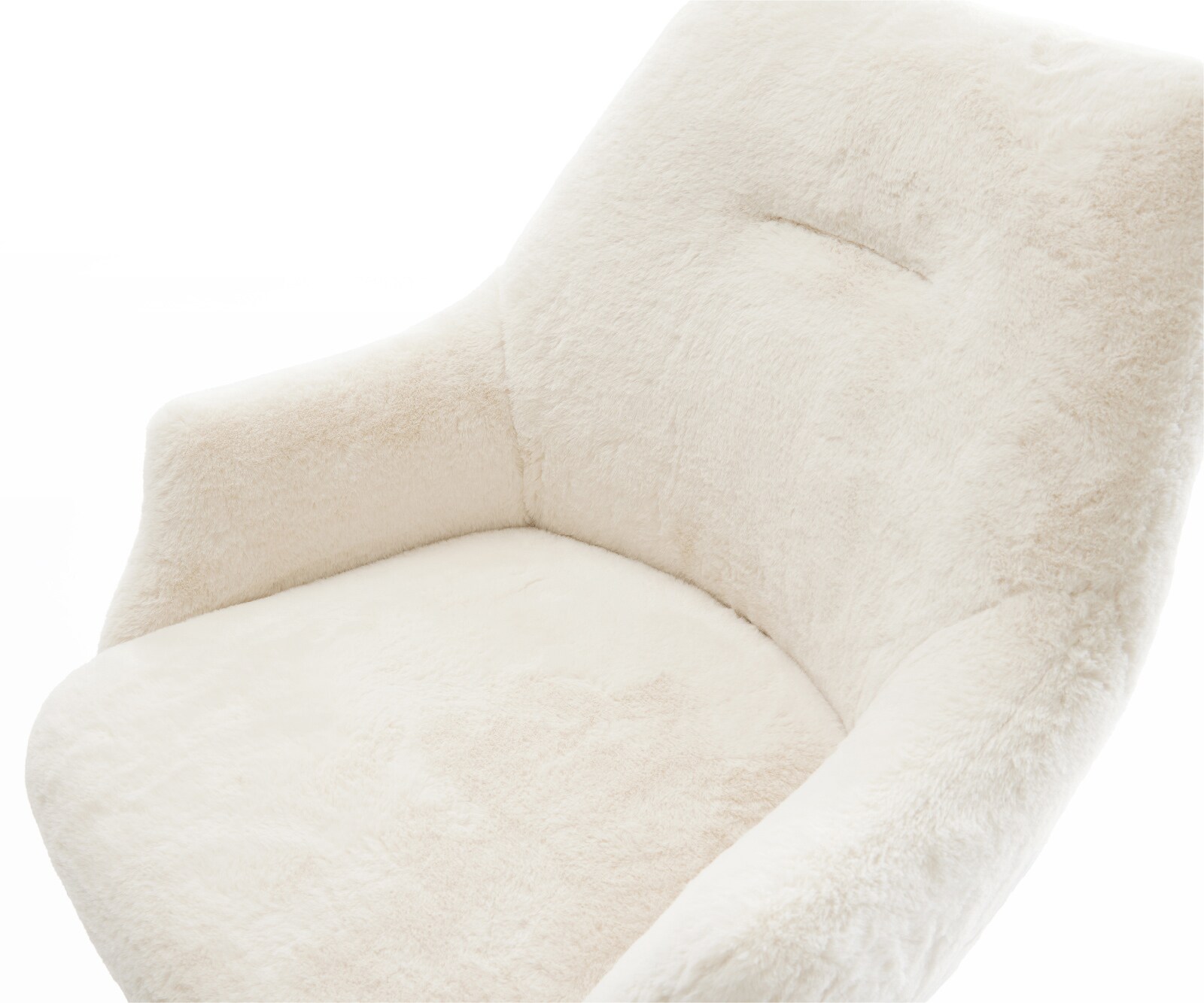 Chaise-de-bar Alja-Flex Peluche Crème-blanc Pied cantilever plat noir Noir Ressort ensaché 4