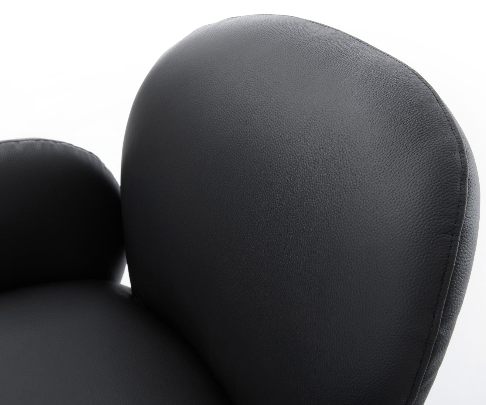 Chaise-de-salle-à-manger Nube-Flex avec accoudoirs cuir de vache noir 4 pieds coniques noir ressorts ensachés 3 Chaise-de-salle-à-manger Nube-Flex avec accoudoirs cuir de vache noir 4 pieds coniques noir ressorts ensachés 3