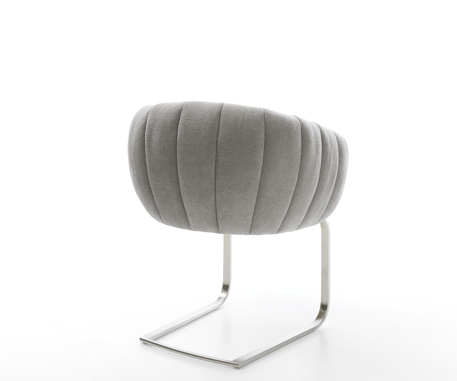 Freischwinger Jada-Flex Strukturstoff Soft Grau Freischwinger flach Edelstahl Taschenfederkern 4