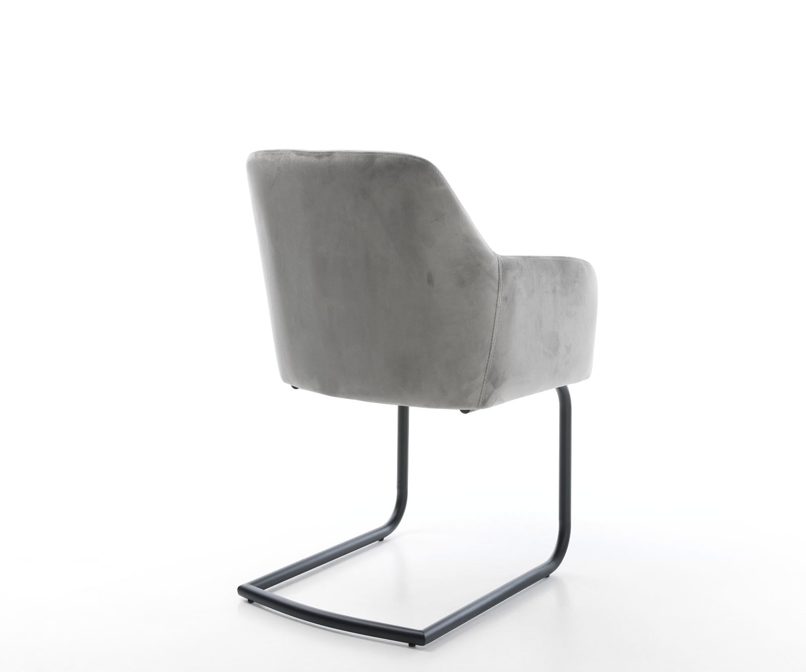 Freischwinger Greg-Flex Samt Grau Freischwinger rund Schwarz Taschenfederkern 5