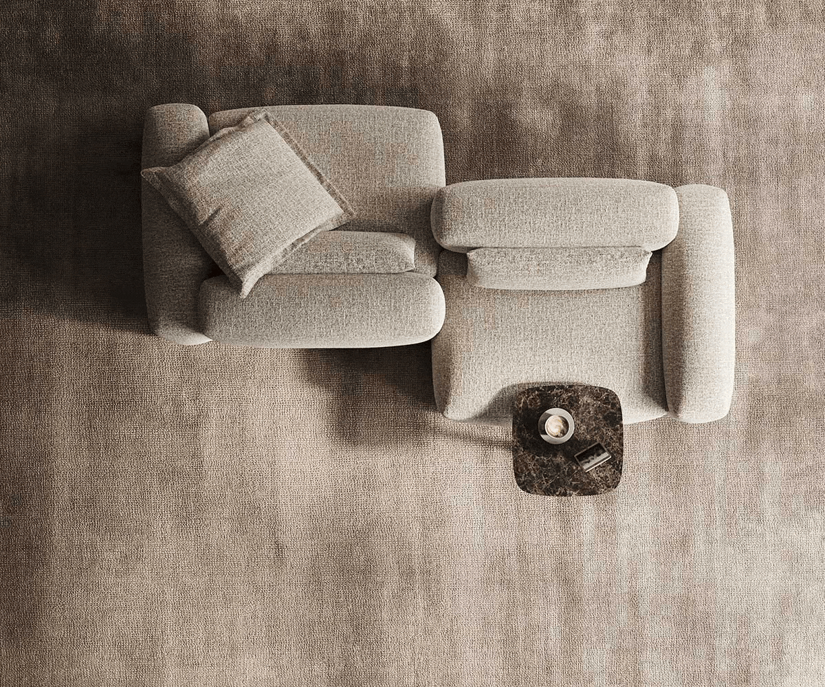 Big-Sofa Freestyle 280x110 cm Webstoff Soft Beige Kappnaht 6