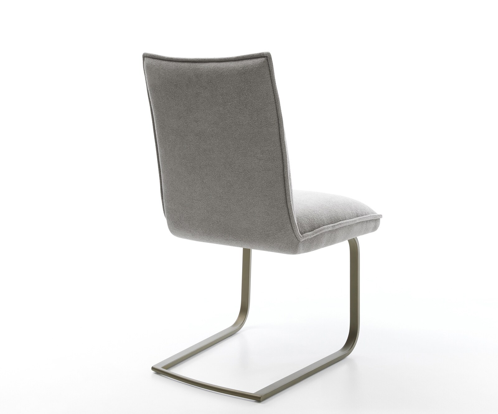 Cantilever Lelio-Flex tissu structuré doux gris pied cantilever plat aspect titane resorts ensachés 5