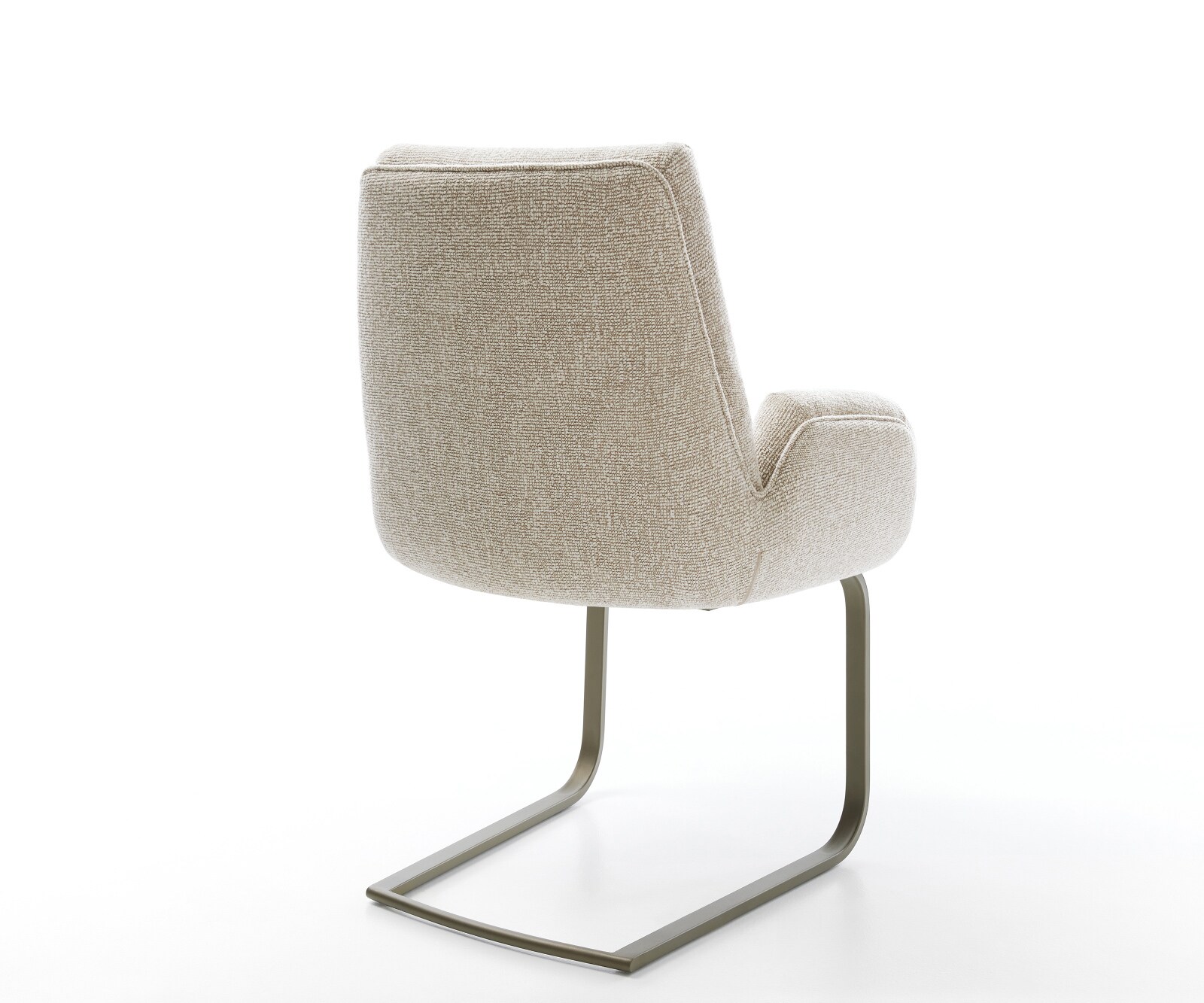 Cantilever Clea-Flex tissu tissé doux beige pied cantilever plat aspect titane 5