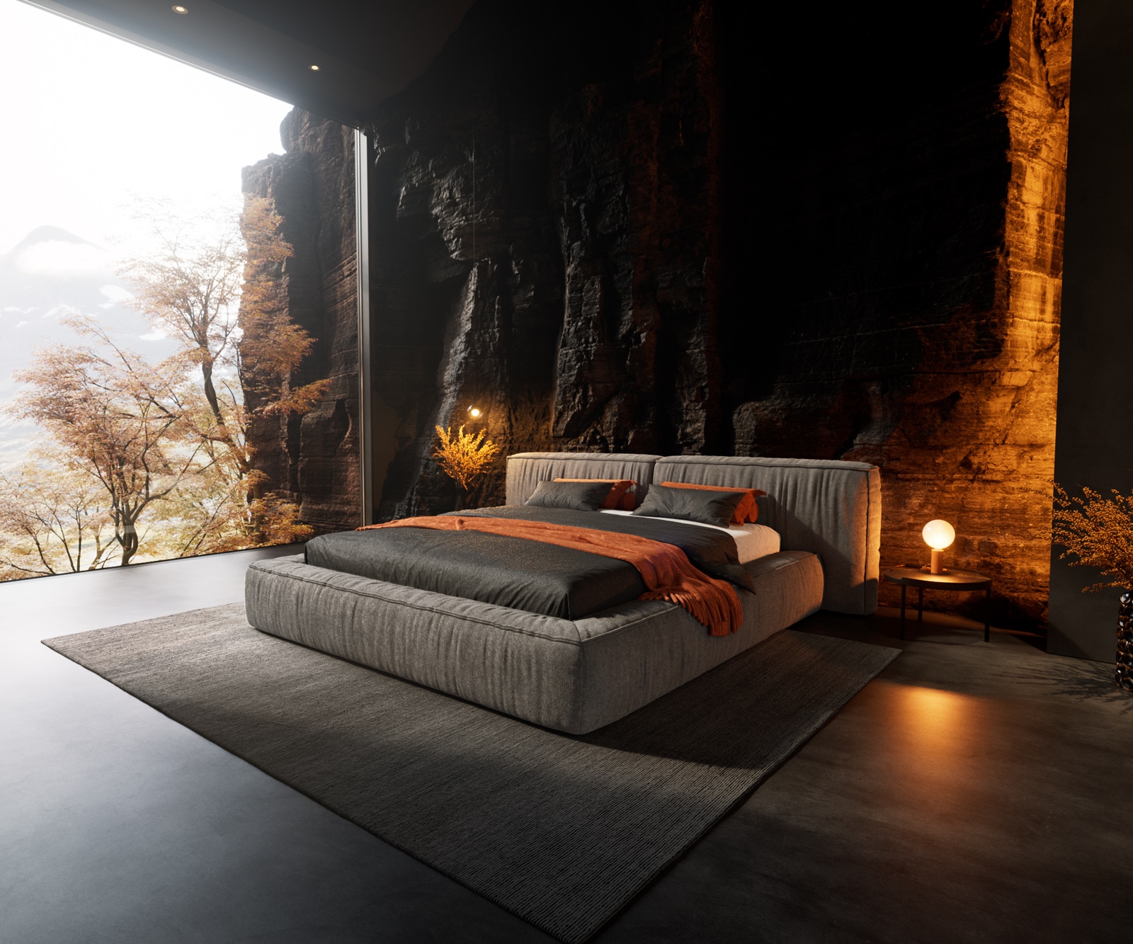 Polsterbettgestell Coperti 180x200 cm Mikrofaser Grau Polsterbettgestell Coperti 180x200 cm Mikrofaser Grau