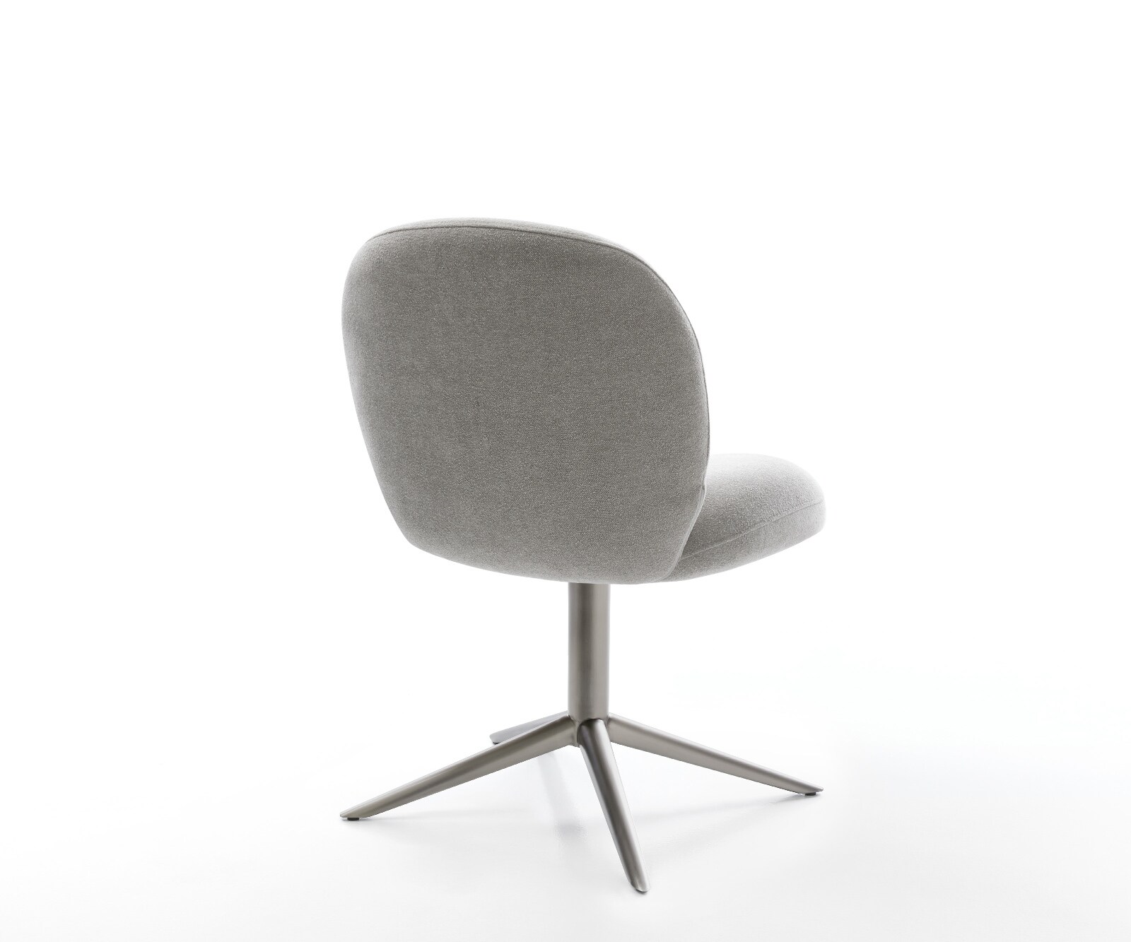 Chaise-pivotante Nube-Flex tissu structuré doux gris pied de chaise 4 branches grafiete pivotement sur 360° fonction bascule resorts ensachés 5