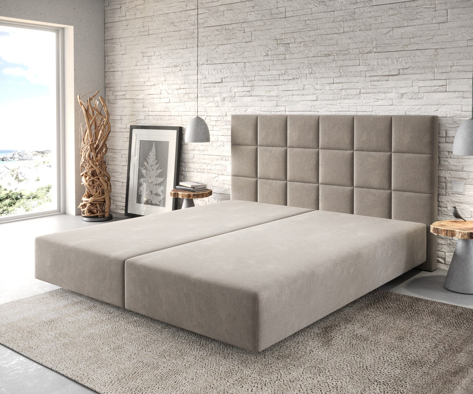 Boxspringgestell Dream-Fine ohne Matratze und Topper Bettgestell