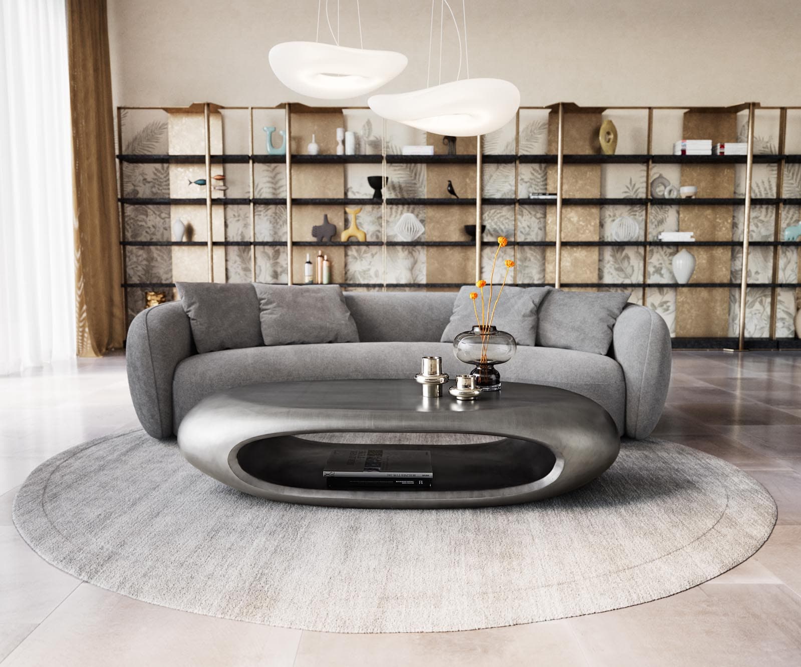 Couchtisch Sinor 140x65 cm Metallic Silber 1 Couchtisch Sinor 140x65 cm Metallic Silber 1