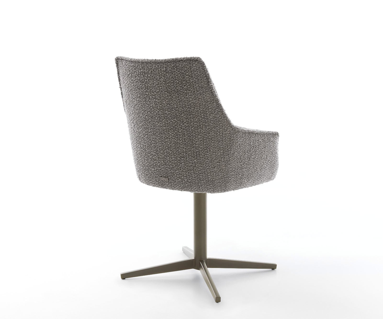 Chaise-pivotante Alja-Flex avec accoudoirs bouclé gris argenté pied de chaise 4 branches aspect titane pivotement sur 360° ressorts ensachés 5 Chaise-pivotante Alja-Flex avec accoudoirs bouclé gris argenté pied de chaise 4 branches aspect titane pivotement sur 360° ressorts ensachés 5