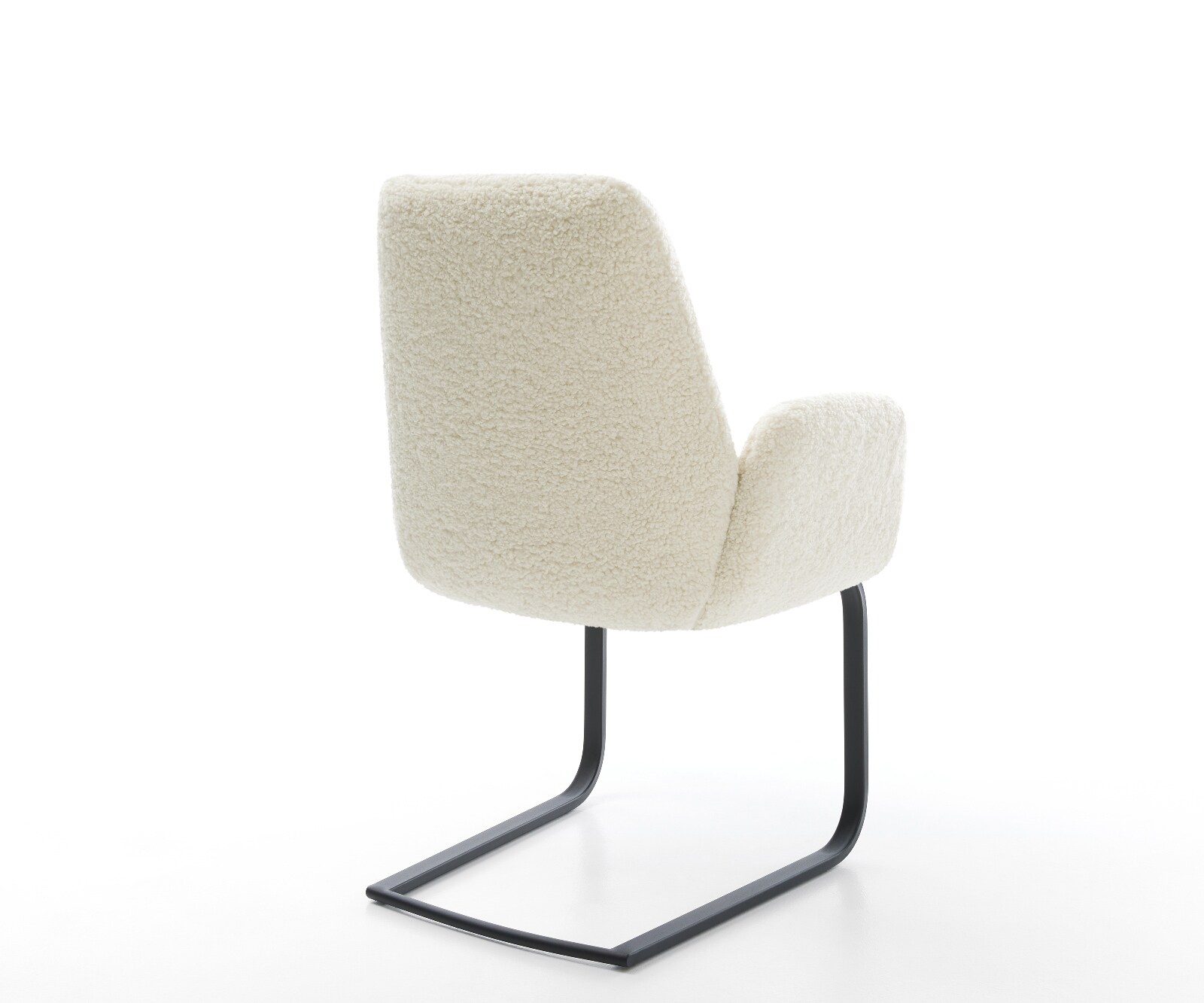 Cantilever Zoa-Flex tissu teddy beige pied cantilever plat noir resorts ensachés 4