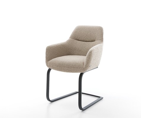Cantilever Pejo-Flex bouclé boue pied cantilever plat noir ressorts ensachés