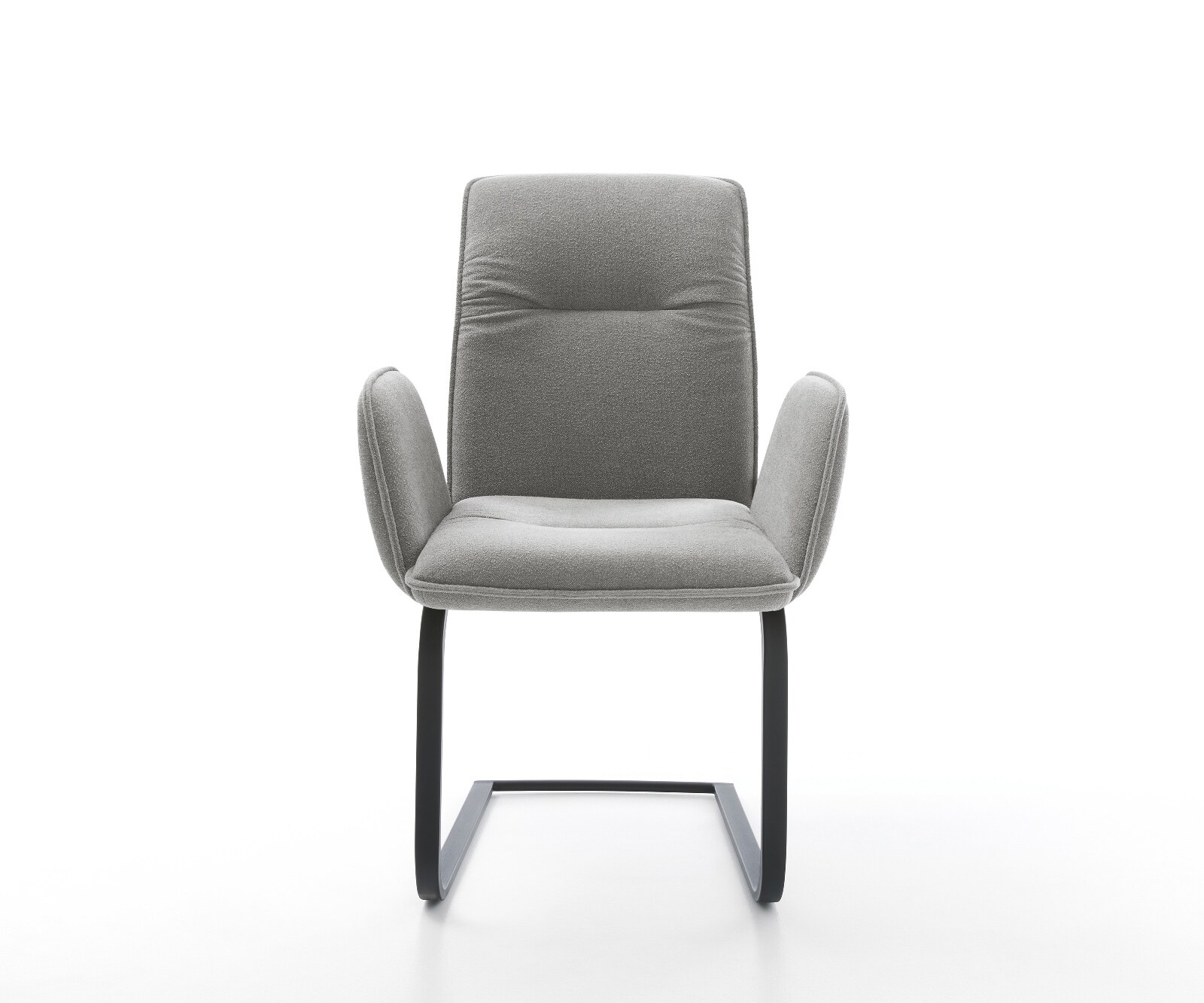 Freischwinger Vinja-Flex Strukturstoff Soft Grau Freischwinger flach Schwarz 1