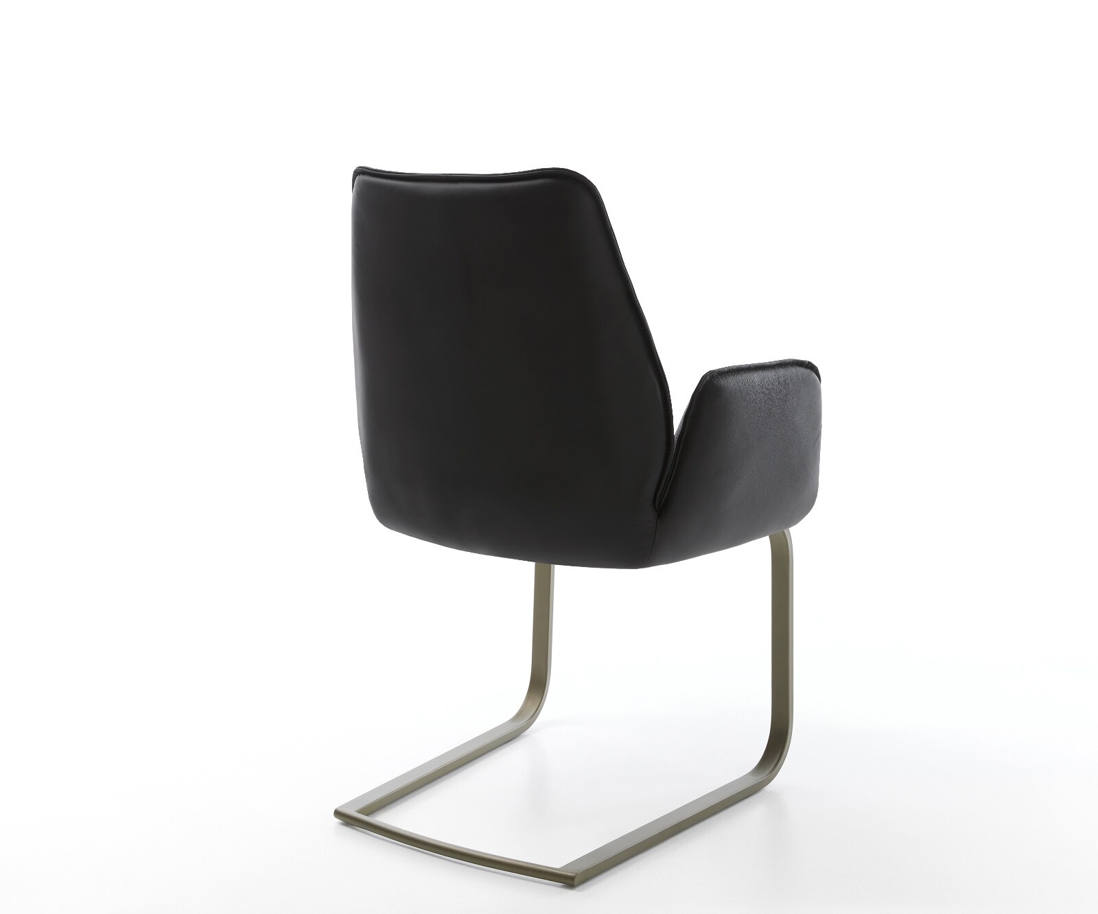 Freischwinger Zoa-Flex Echt-Leder Schwarz Freischwinger flach Effektfinish Titan 5