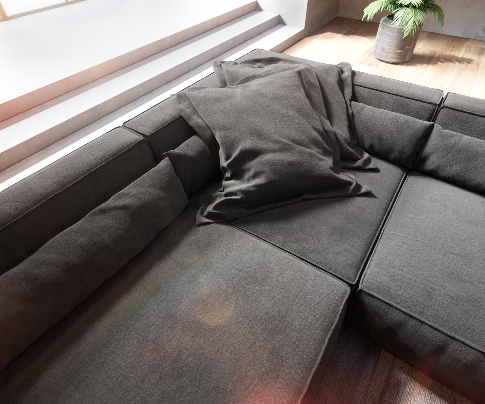 Wohnlandschaft Sirpio XL 360x260 cm Mikrofaser Schwarz Recamiere variabel 4 Wohnlandschaft Sirpio XL 360x260 cm Mikrofaser Schwarz Recamiere variabel 4