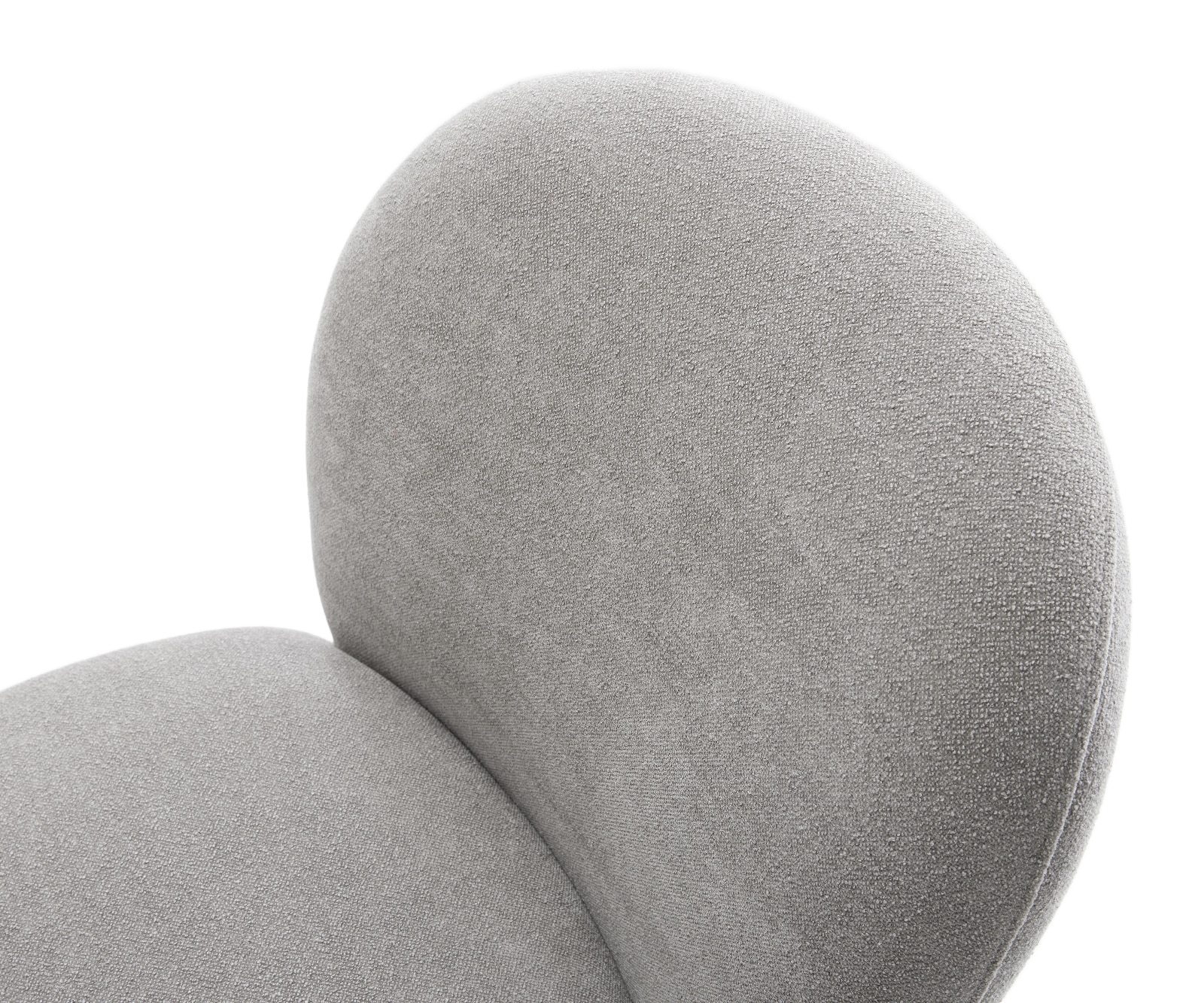 Chaise-de-salle-à-manger Nube-Flex tissu structuré doux gris pied trapèze noir resorts ensachés 4