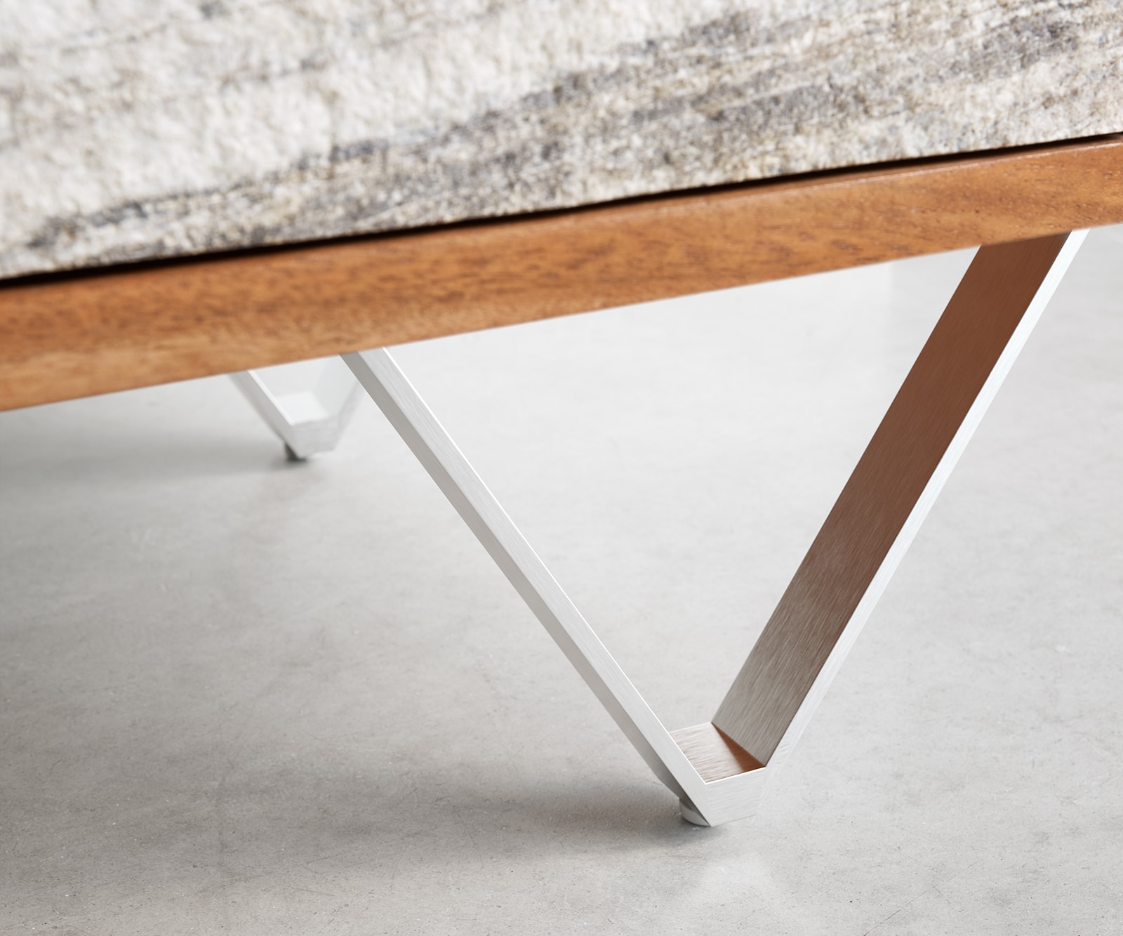 Sideboard Kleo 175 cm Akazie Natur 4 Türen V-Fuß Edelstahl 5 Sideboard Kleo 175 cm Akazie Natur 4 Türen V-Fuß Edelstahl 5