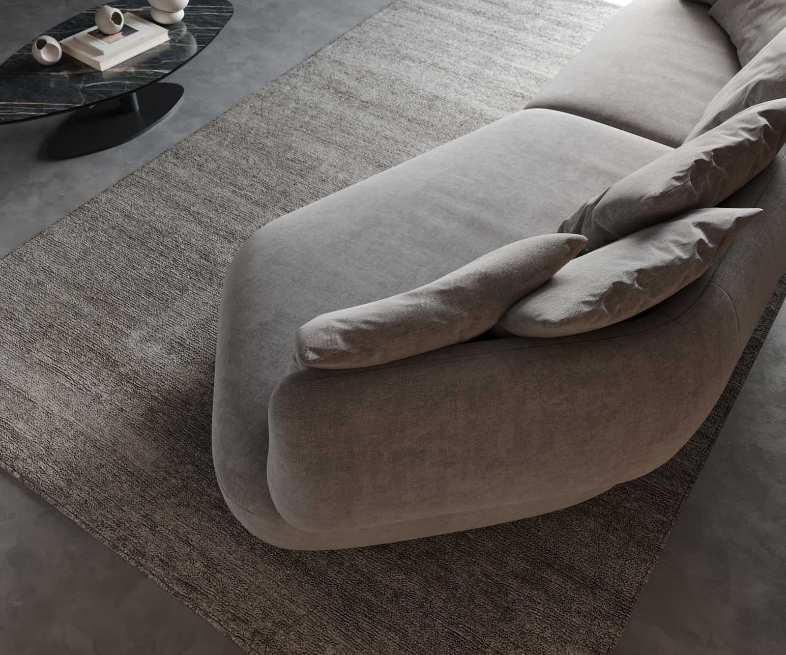 Sofa Roya 320x140 cm Mikrofaser Grau 5 Sofa Roya 320x140 cm Mikrofaser Grau 5