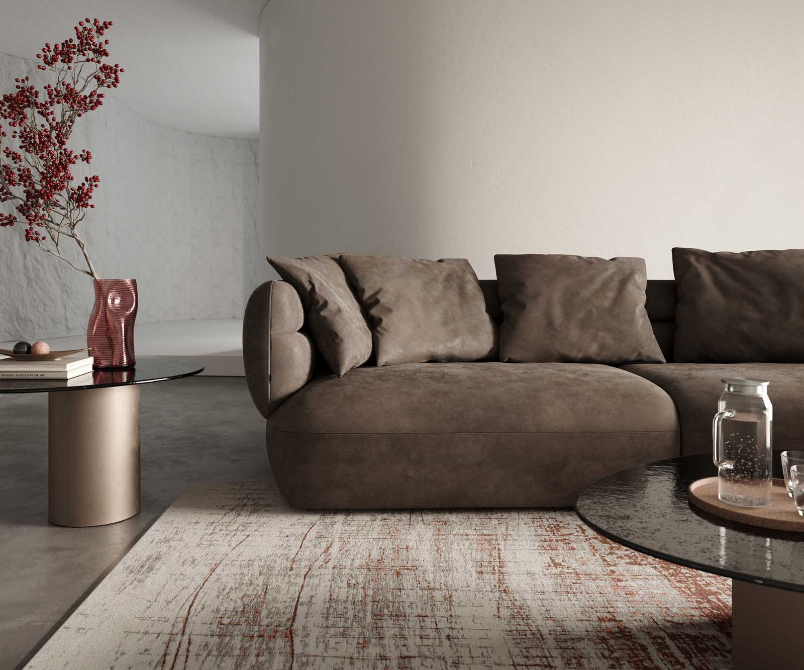 Sofa Roya 320x140 cm Mikrofaser Taupe Vintage 4 Sofa Roya 320x140 cm Mikrofaser Taupe Vintage 4