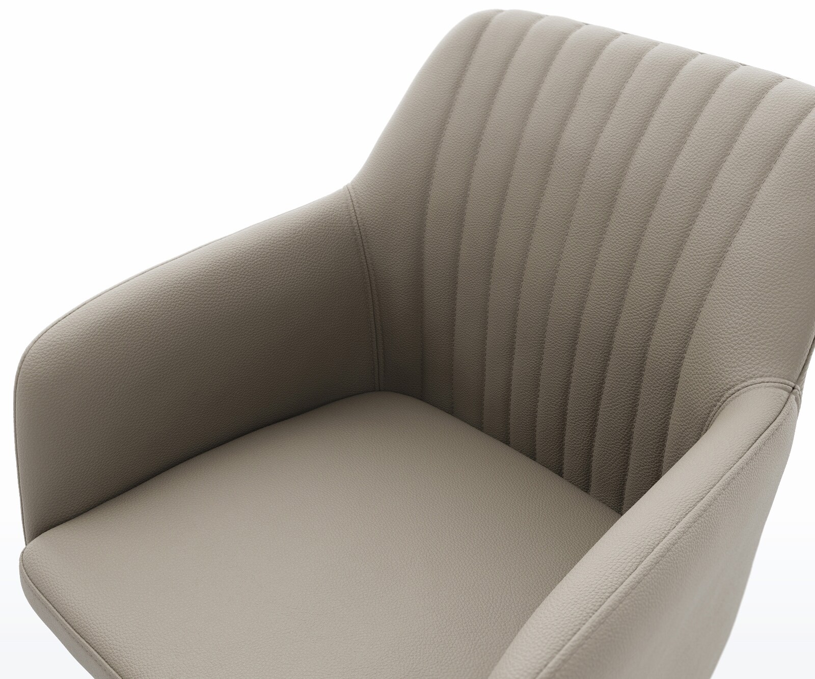Cantilever Greg-Flex cuir de vache couleur boue pied cantilever plat aspect titane ressorts ensachés 3