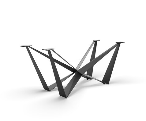 Piètement de table Spider métal noir pour plateaux à partir de 200 cm