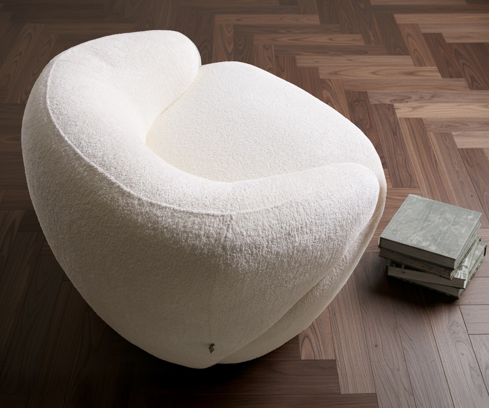 Loungesessel Nova 88x88 cm Bouclé Soft Beige 3