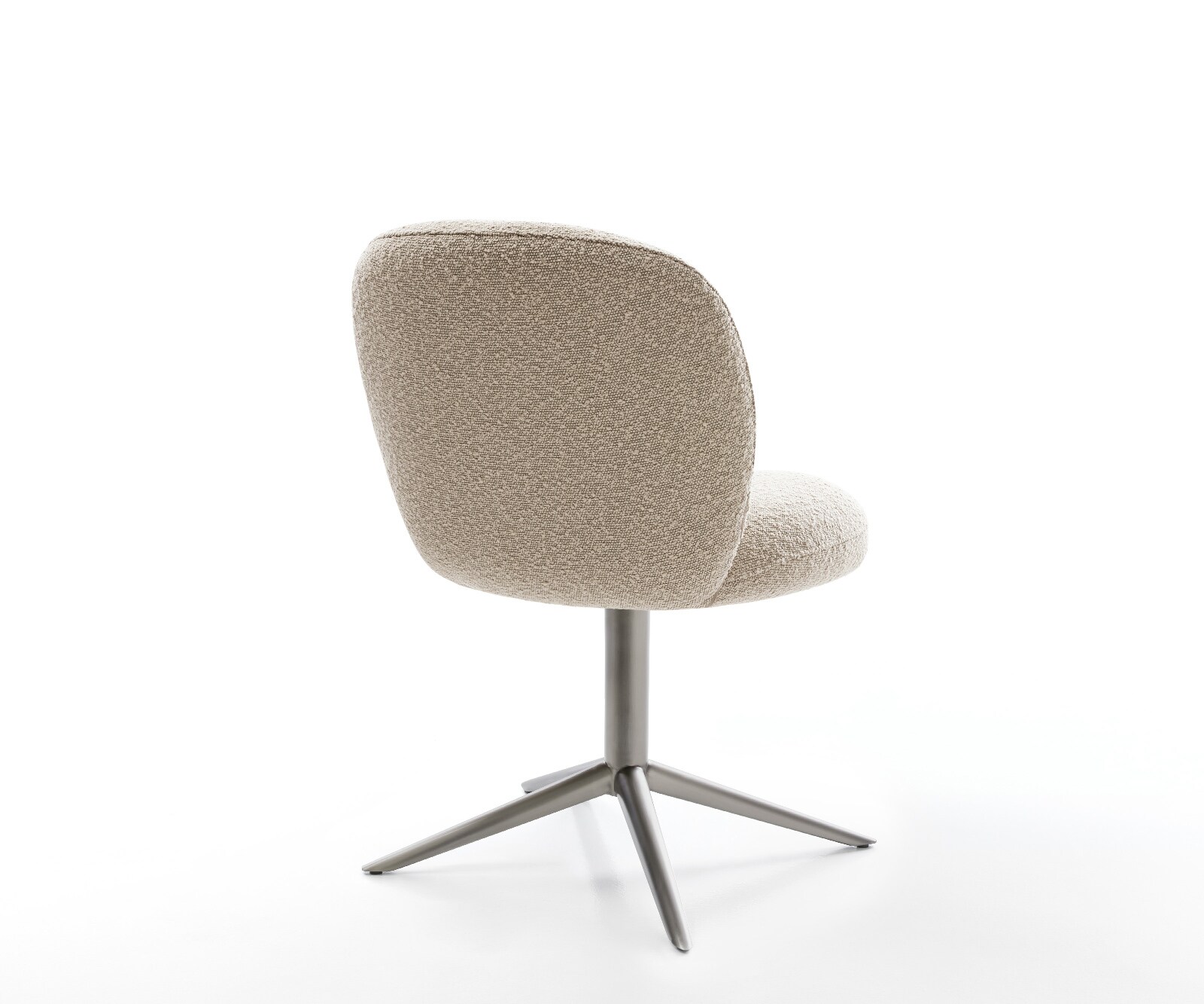 Chaise-pivotante Nube-Flex bouclé boue pied de chaise 4 branches grafiete pivotement sur 360° fonction bascule ressorts ensachés 4