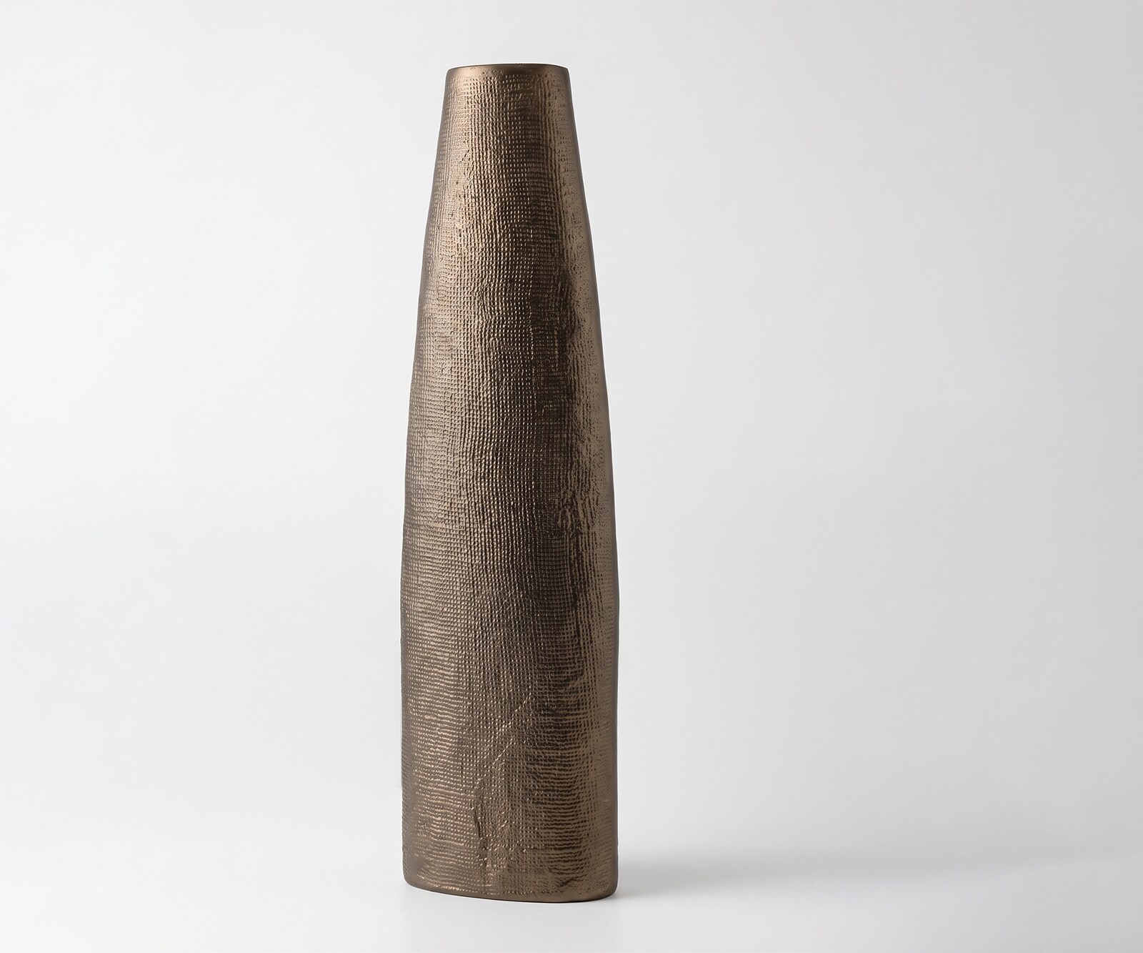Vase Conico B20 x T11 x H69 cm Aluminium Aurum Satin Gegossen
