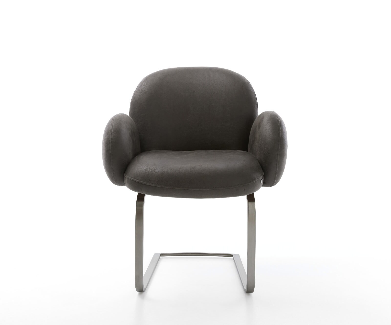 Cantilever Nube-Flex mit Armlehnen microvelours anthracite vintage pied cantilever plat grafiete ressorts ensachés 1