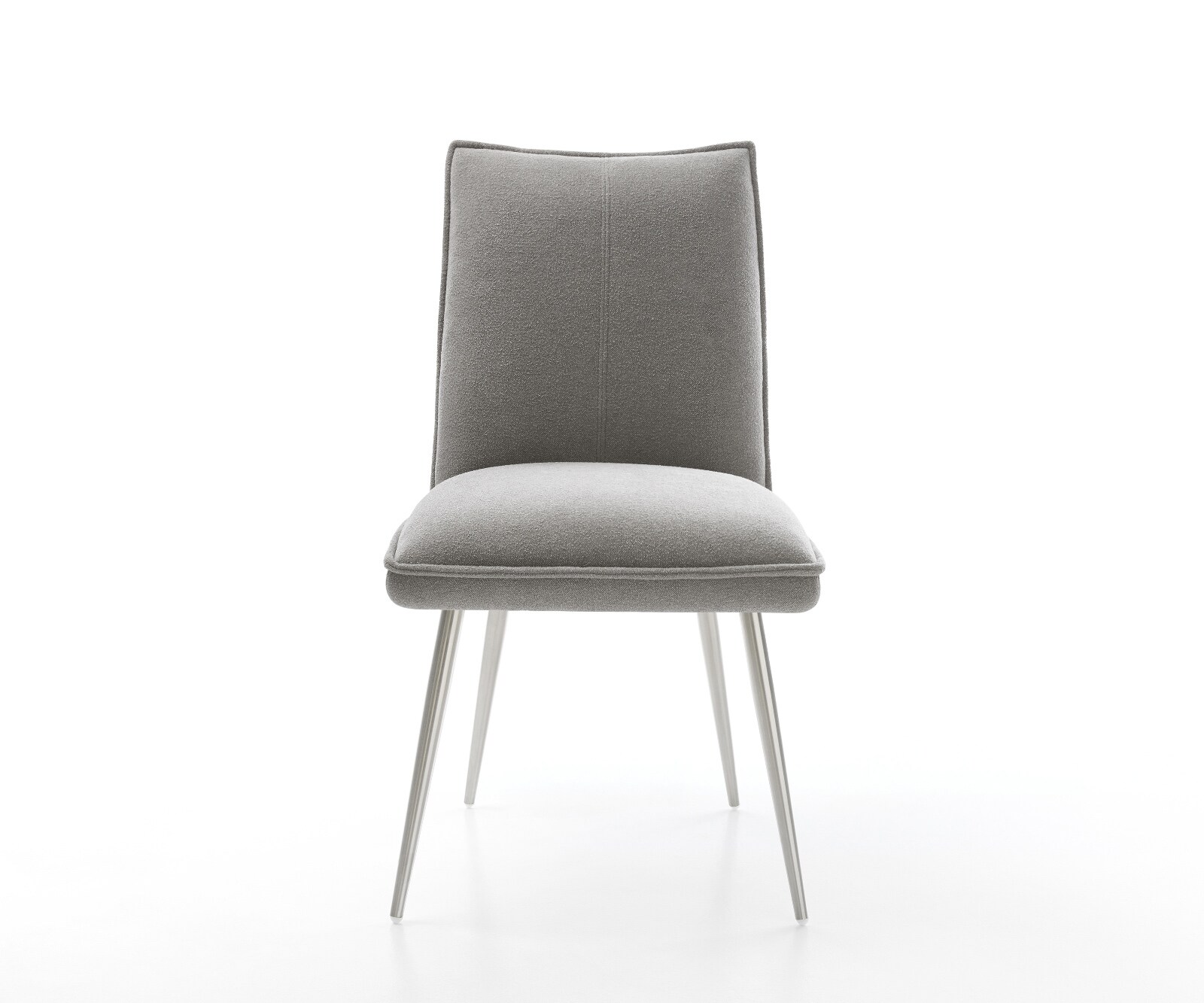 Esszimmerstuhl Lelio-Flex Strukturstoff Soft Grau 4-Fuß konisch Edelstahl Taschenfederkern 2