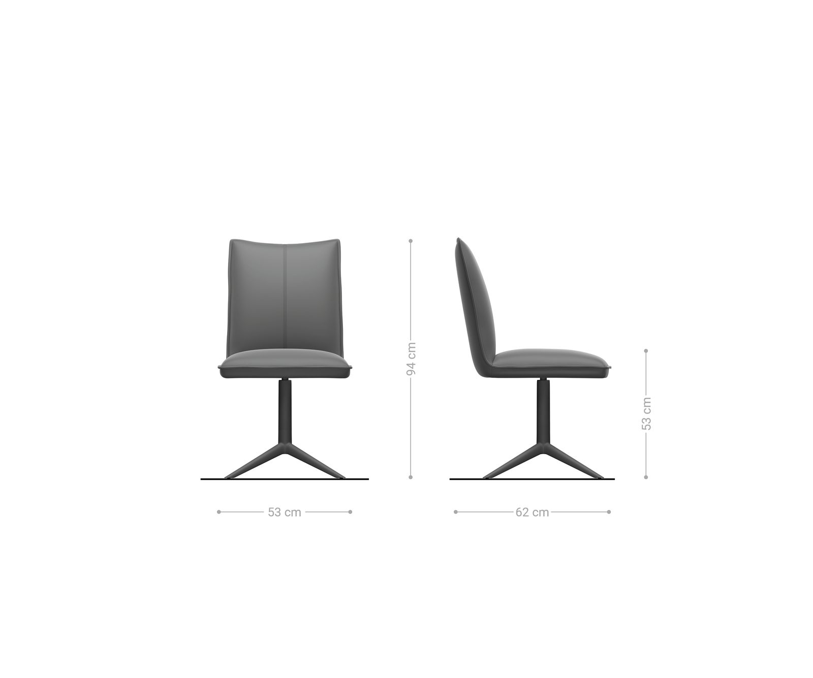 Chaise-pivotante Lelio-Flex bouclé doux couleur boue pied de chaise 4 branches acier inoxydable pivotement sur 360° fonction bascule resorts ensachés 6