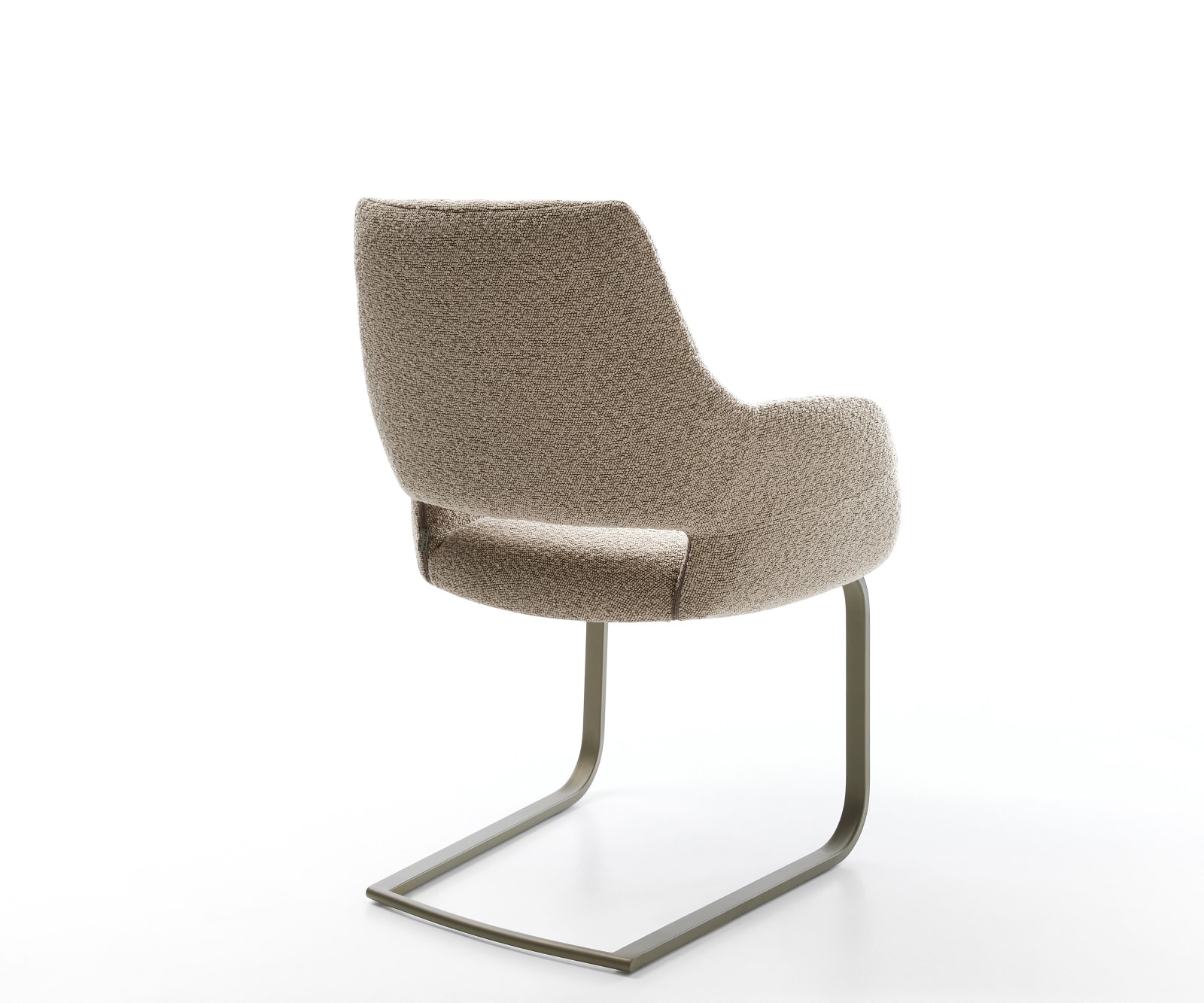 Cantilever Yago-Flex avec accoudoirs bouclé boue pied cantilever plat aspect titane ressorts ensachés 4