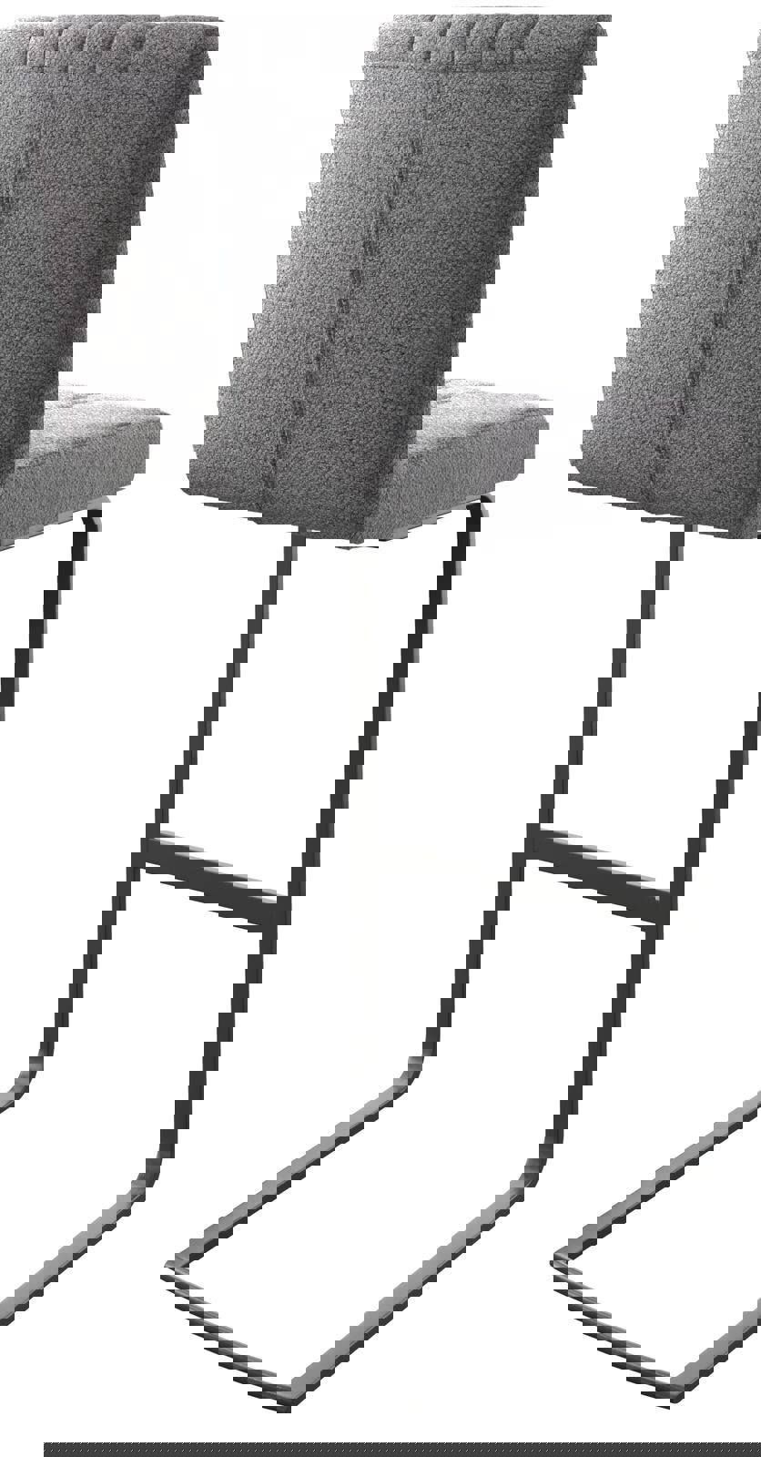 Barstuhl Luiga-Flex Strukturstoff Hellgrau Freischwinger flach Metall 4 Barstuhl Luiga-Flex Strukturstoff Hellgrau Freischwinger flach Metall 4