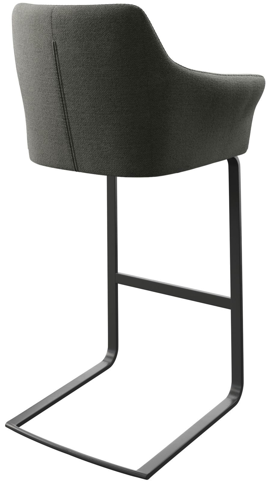 Barstuhl Yulo-Flex Strukturstoff Anthrazit Freischwinger flach Metall 4 Barstuhl Yulo-Flex Strukturstoff Anthrazit Freischwinger flach Metall 4