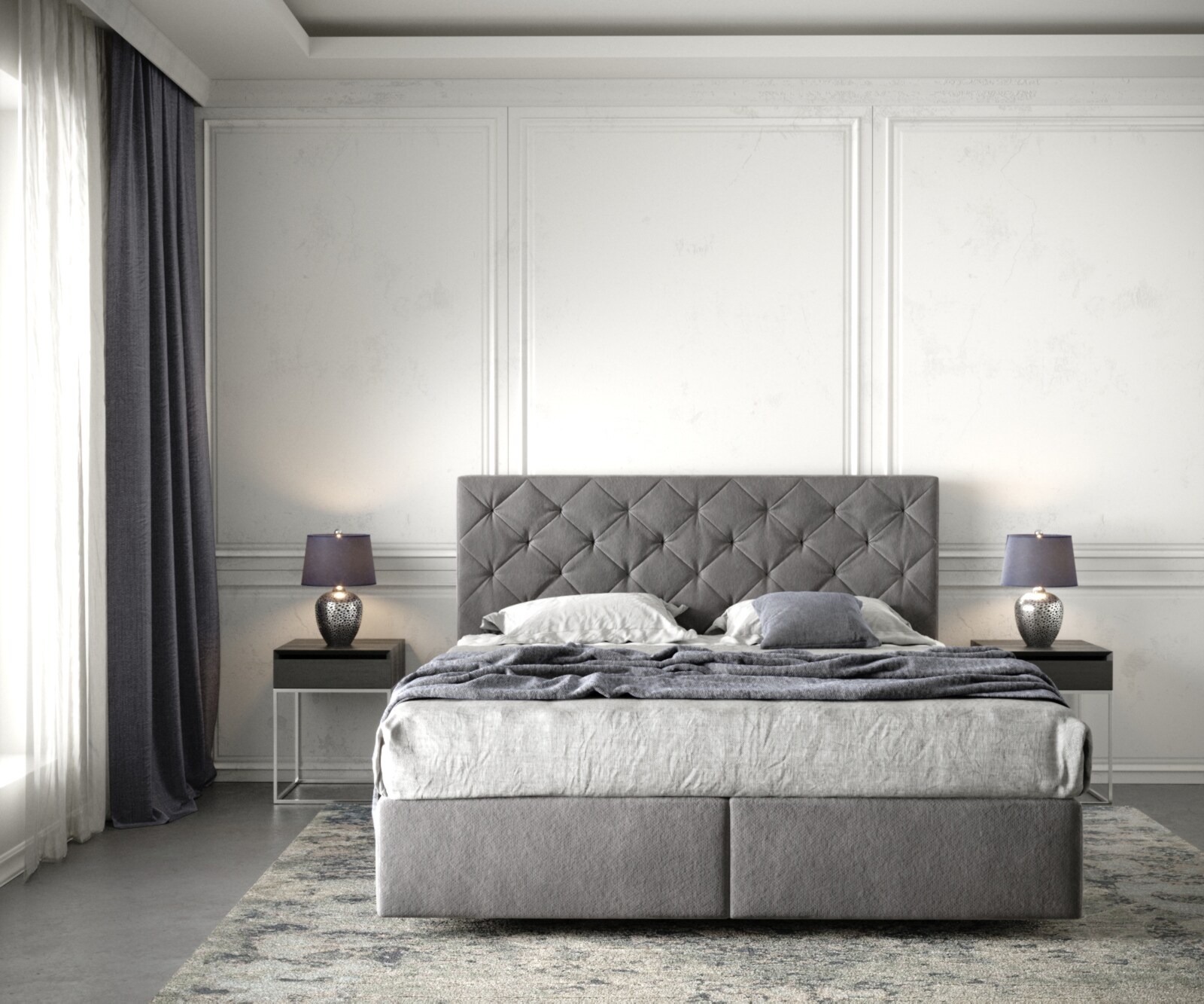 Boxspringbett Dream-Great 160x200 cm Mikrofaser Taupe mit Matratze und Topper 1 Boxspringbett Dream-Great 160x200 cm Mikrofaser Taupe mit Matratze und Topper 1