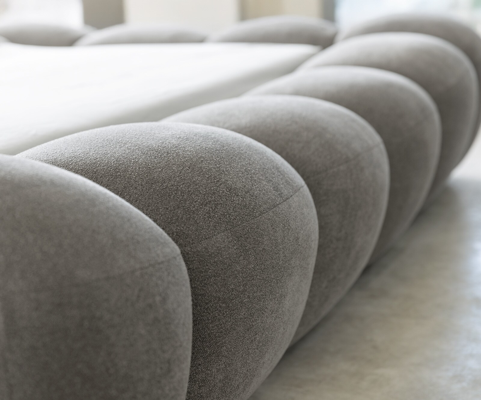 Polsterbettgestell Perlla 180x200 cm Strukturstoff Soft Grau 6