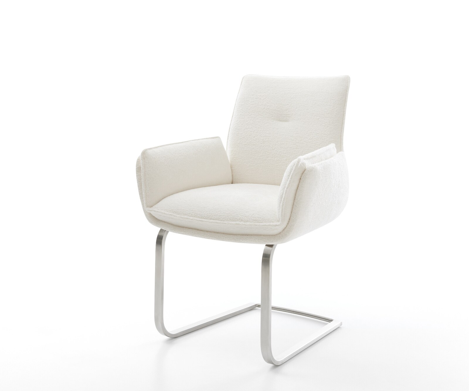 Freischwinger Nela-Flex Bouclé Soft Beige Freischwinger flach Edelstahl