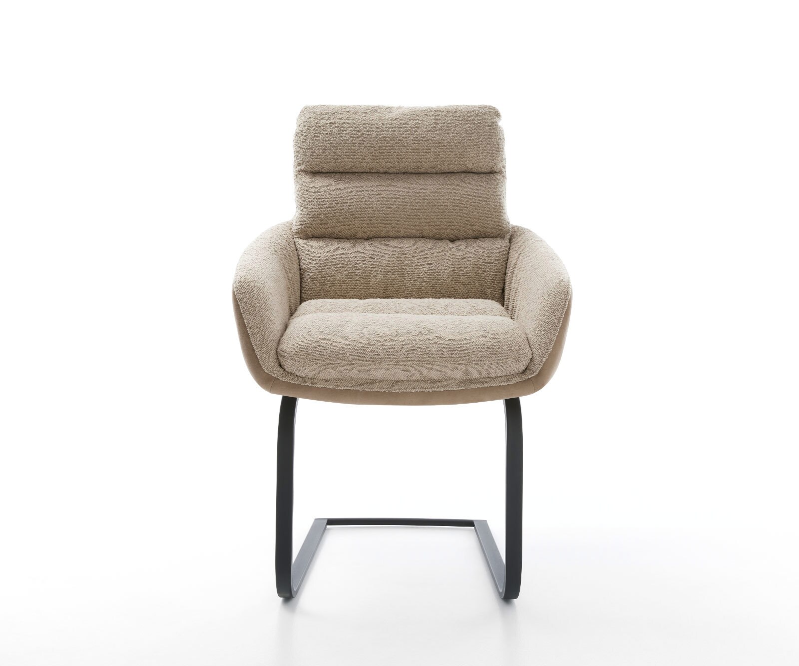 Freischwinger Abelia-Flex mit Armlehnen Materialmix Schlamm Freischwinger flach Schwarz 1 Freischwinger Abelia-Flex mit Armlehnen Materialmix Schlamm Freischwinger flach Schwarz 1