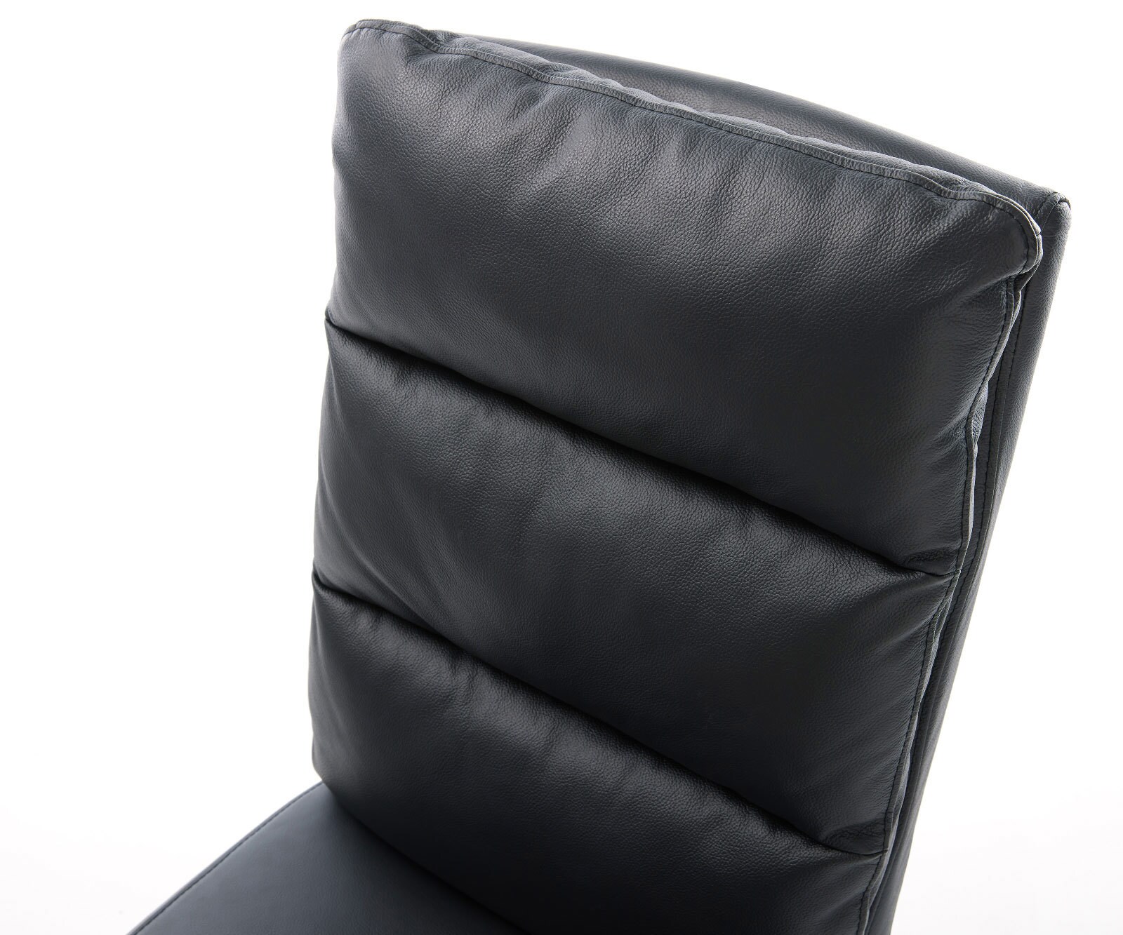 Freischwinger Pela-Flex Echt-Leder Schwarz Freischwinger rund Schwarz Taschenfederkern 3