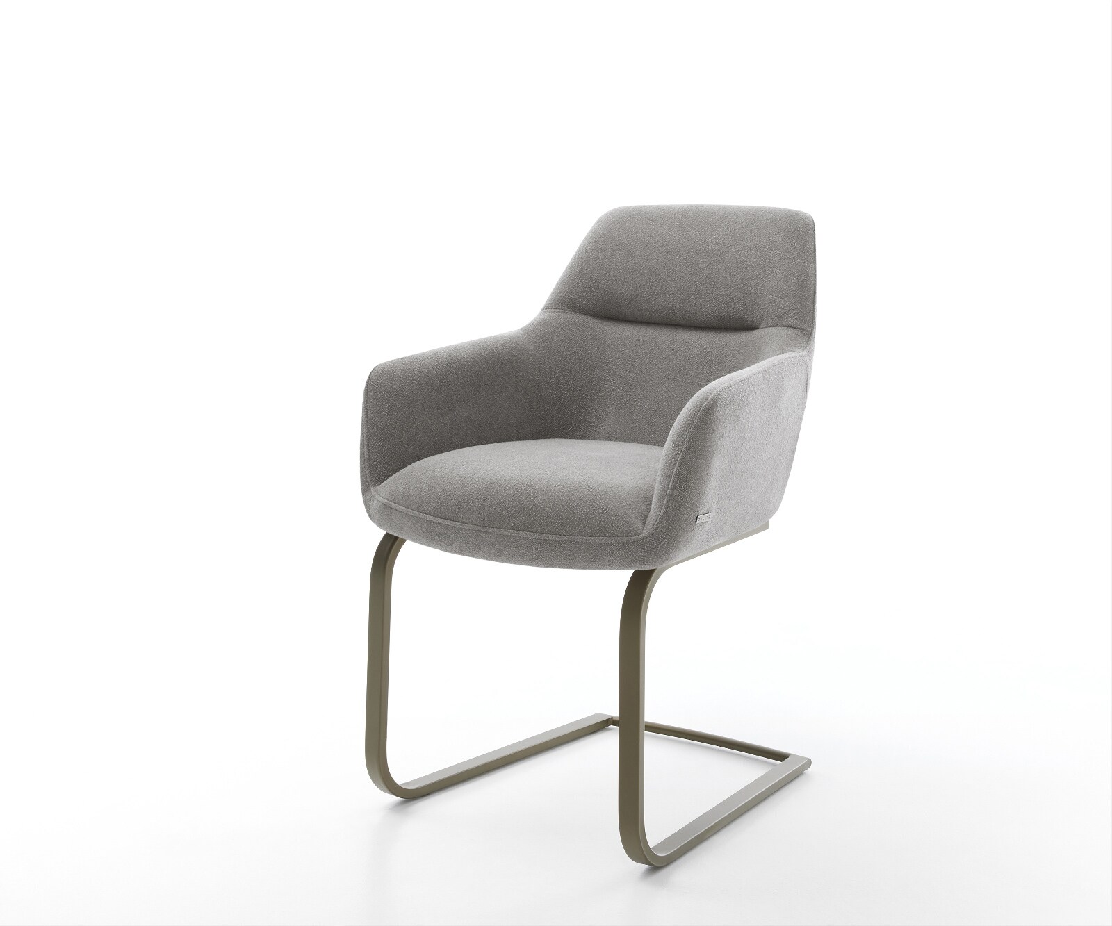 Cantilever Pejo-Flex tissu structuré doux gris pied cantilever plat aspect titane resorts ensachés