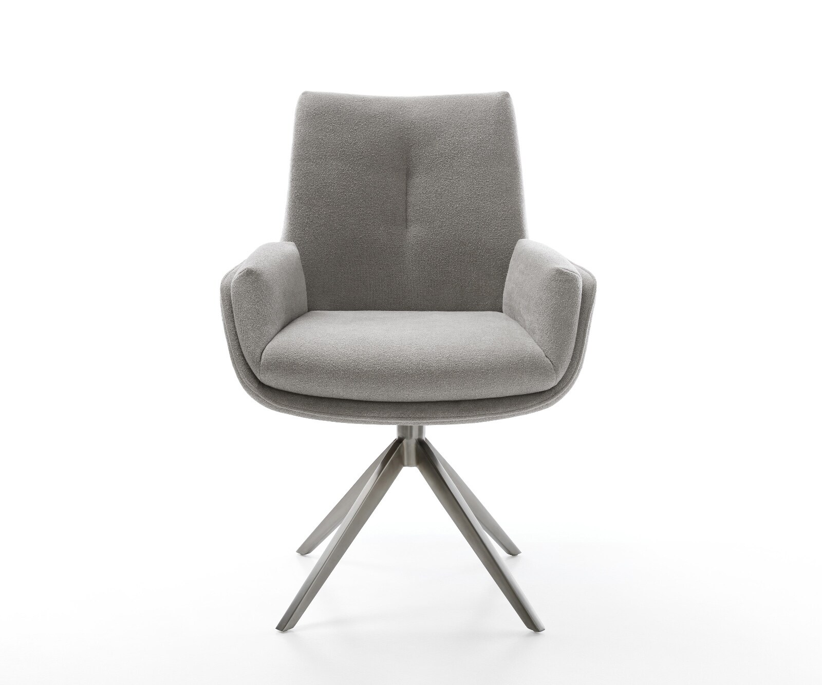 Chaise-pivotante Clea-Flex tissu structuré doux gris pied croisé large grafiete pivotement sur 360° fonction bascule 2