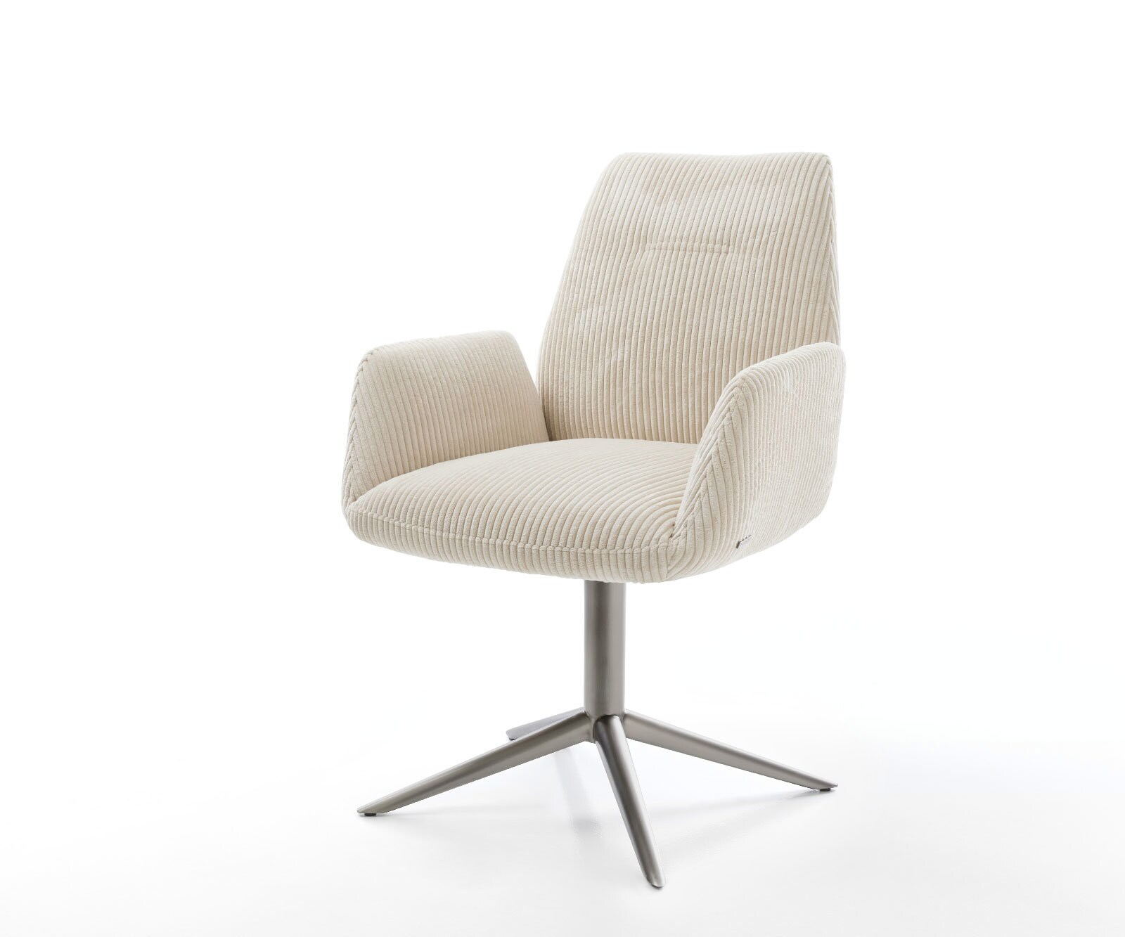 Drehstuhl Zoa-Flex Cord Beige Fußkreuz Graphit 360° drehbar Wippfunktion Taschenfederkern 1