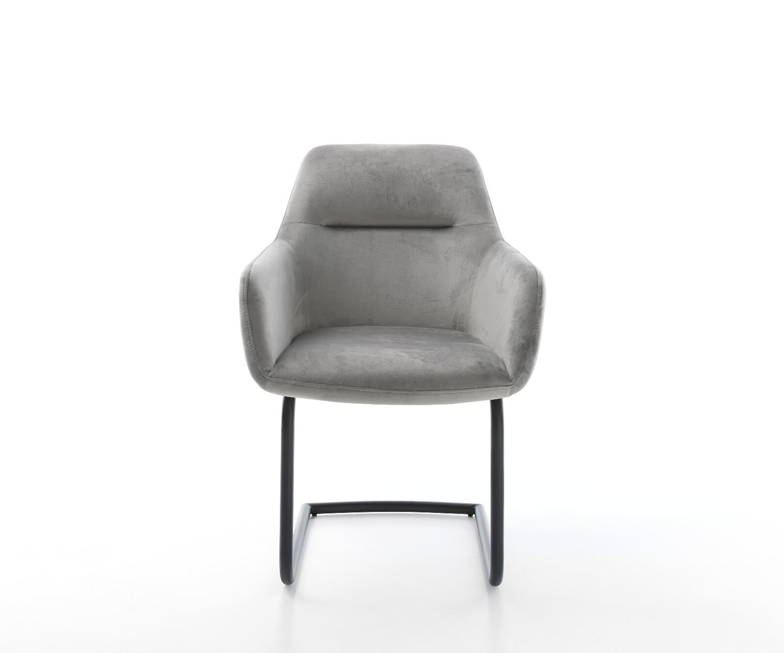 Freischwinger Pejo-Flex Samt Grau Freischwinger rund Schwarz Taschenfederkern 2