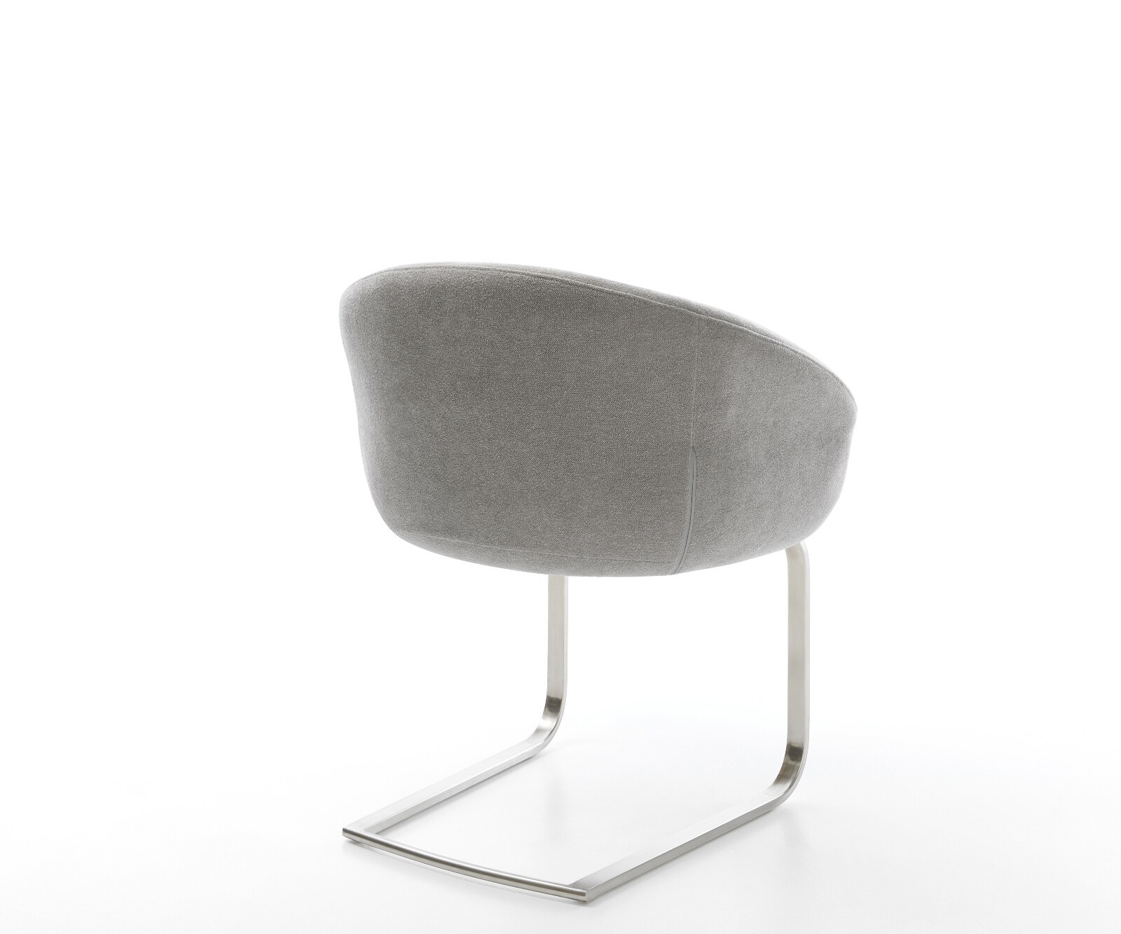 Cantilever Vinka-Flex avec accoudoirs tissu structuré doux gris pied cantilever plat acier inoxydable resorts ensachés 5