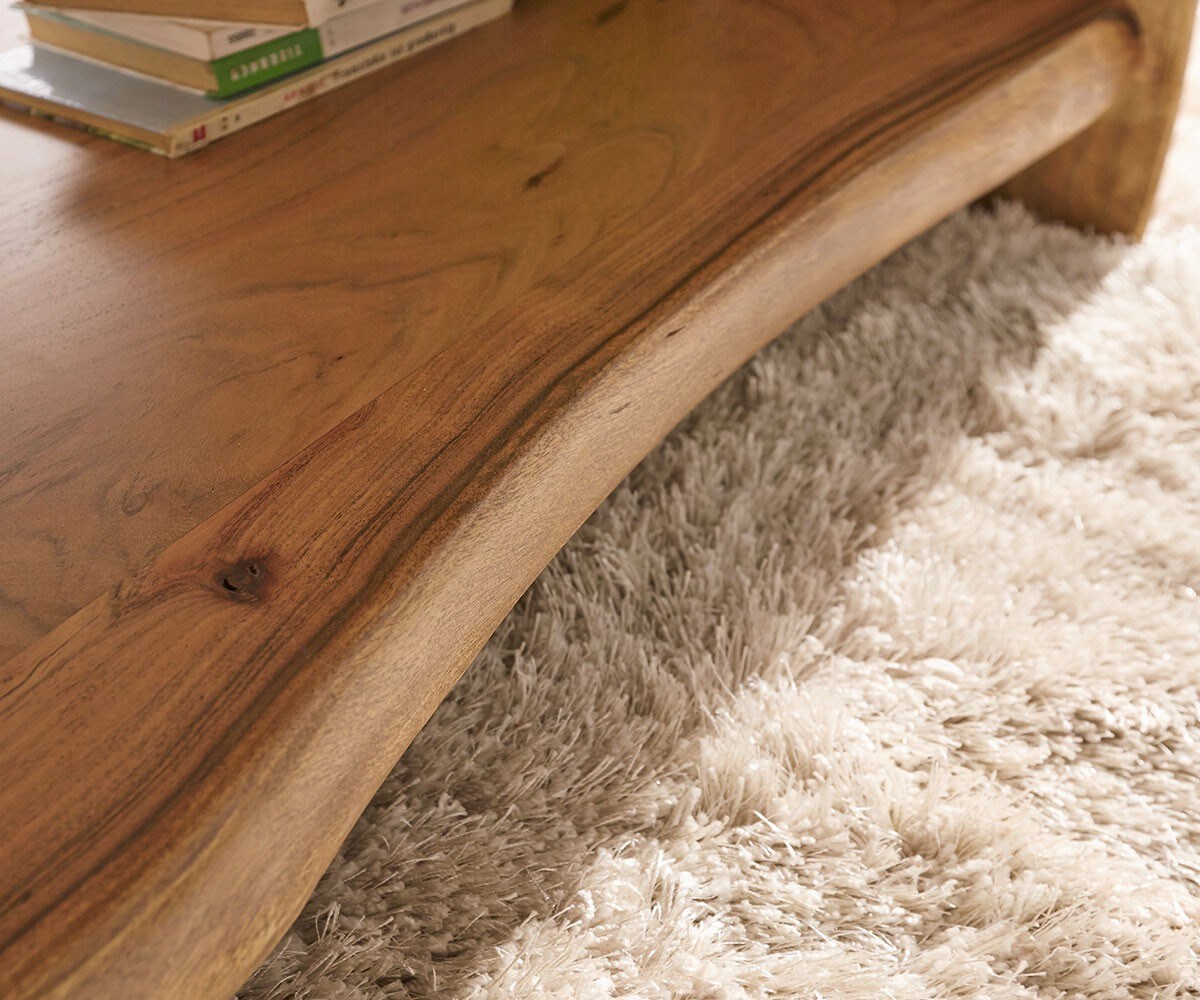 Table-basse Live-Edge 130x60 cm acacia tronc d'arbre naturel 3