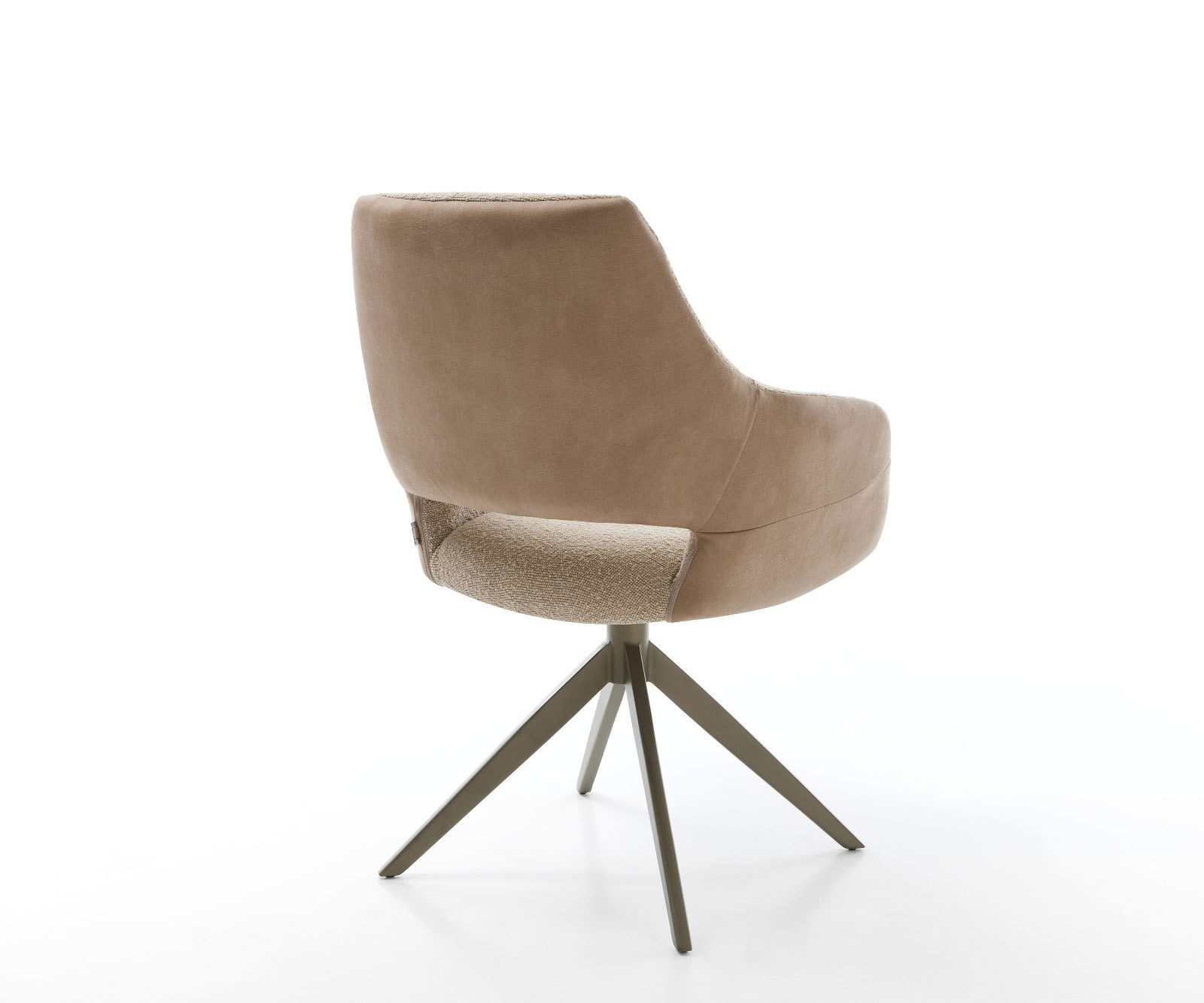 Drehstuhl Yago-Flex mit Armlehnen Materialmix Schlamm Kreuzgestell breit Effektfinish Titan 360° drehbar Taschenfederkern 4