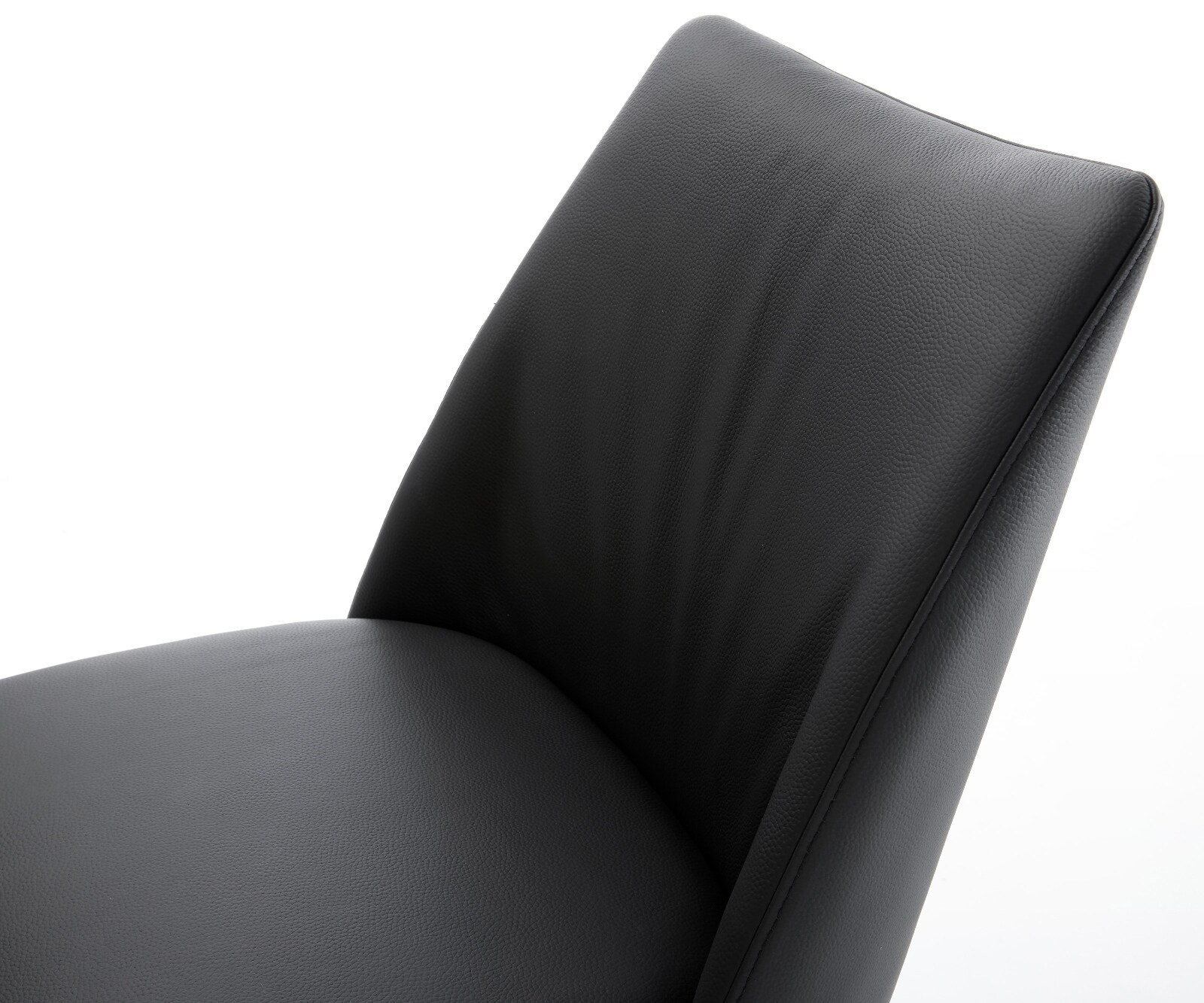 Cantilever Elso-Flex cuir de vache noir pied cantilever plat grafiete ressorts ensachés 3