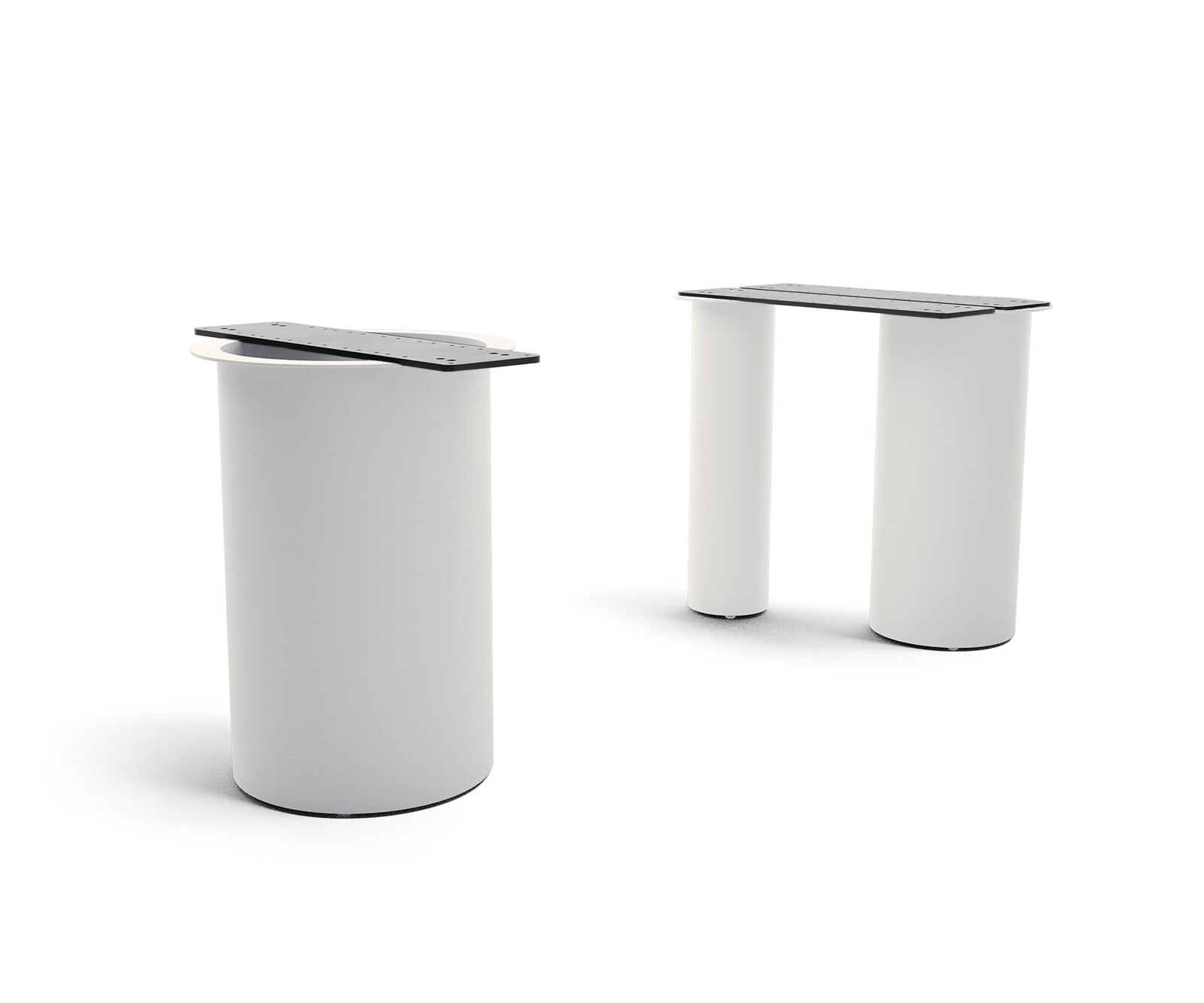 Piètement de table Troa acier inoxydable or/noir pour plateaux à partir de 200 cm 3